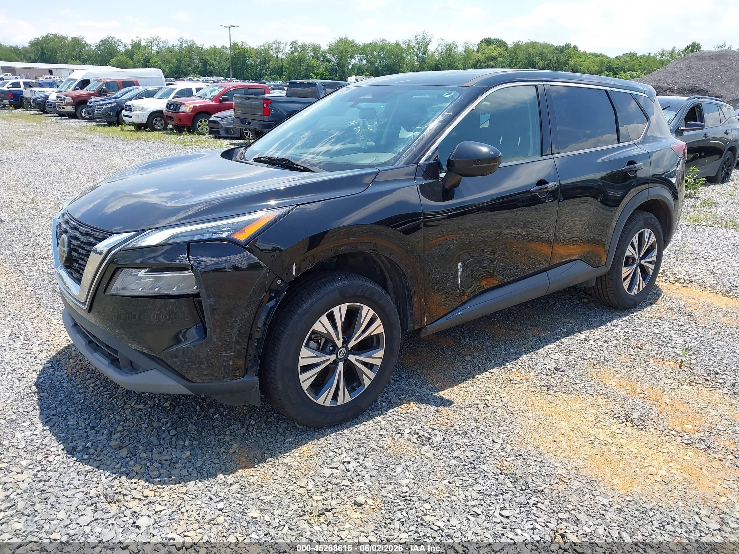 2021 Nissan Rogue Sv Fwd Black vin: 5N1AT3BA1MC733922