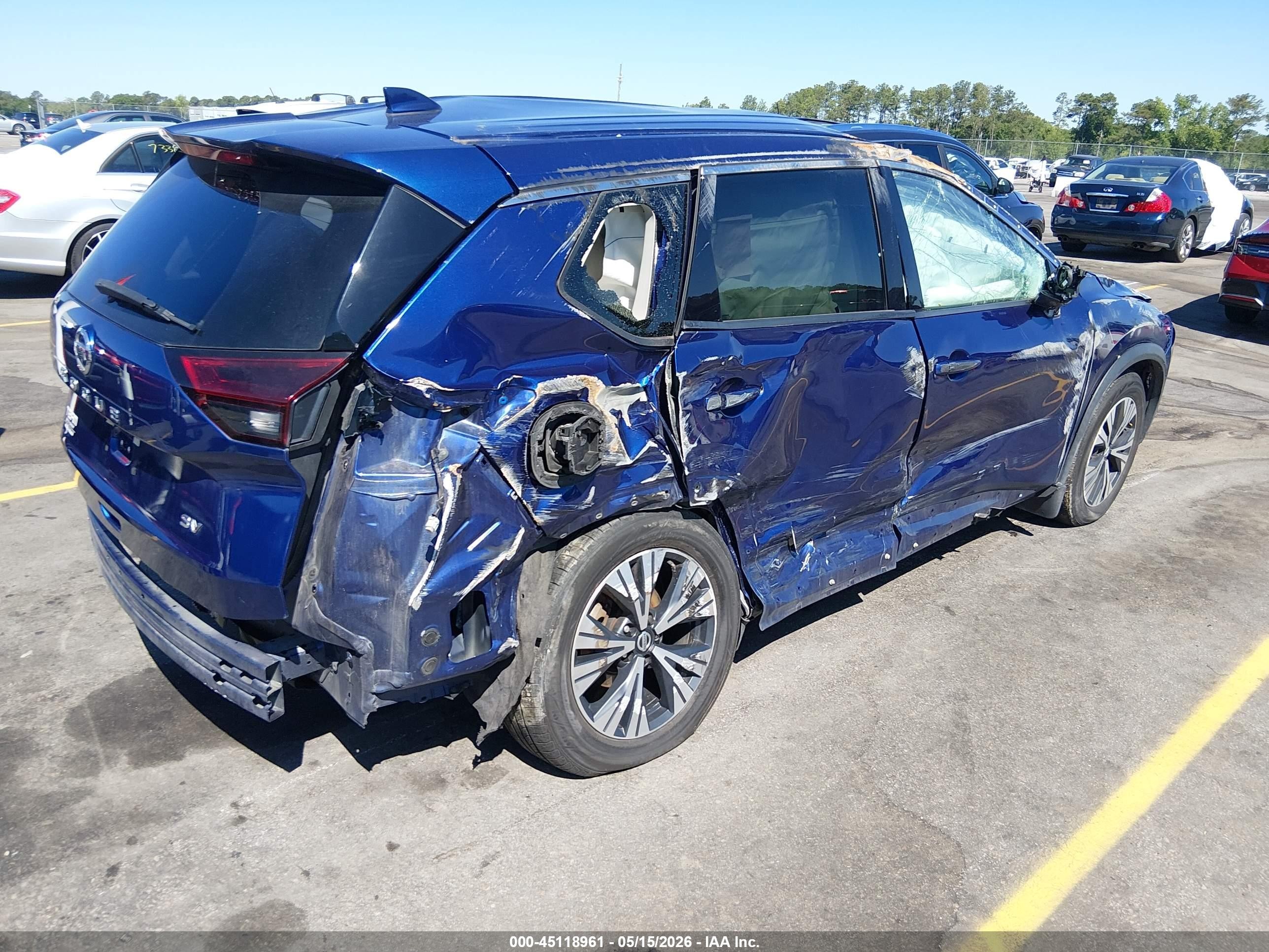 2021 Nissan Rogue Sv Fwd Blue vin: 5N1AT3BA4MC814719