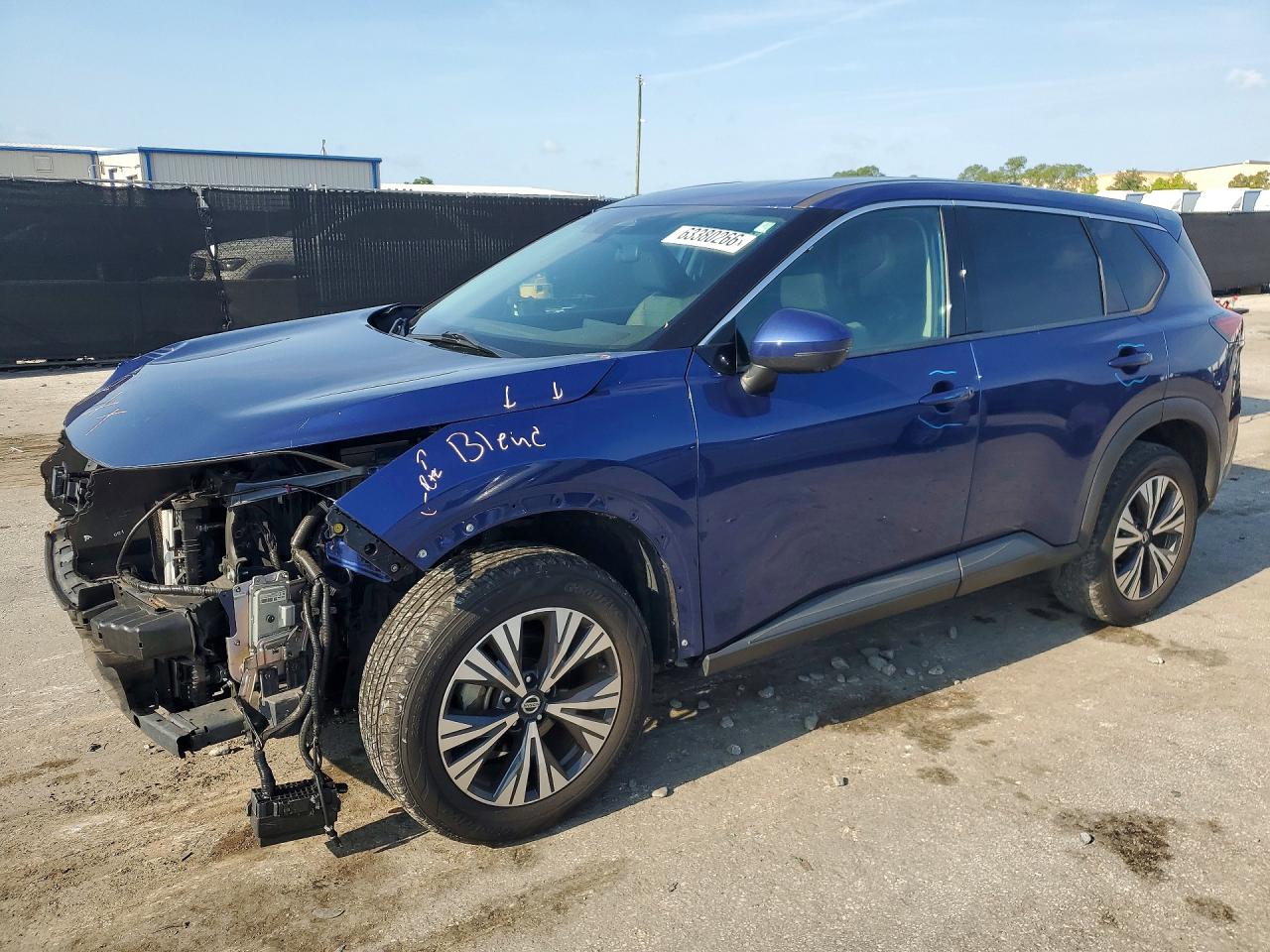 2021 Nissan Rogue Sv Blue vin: 5N1AT3BA5MC719358