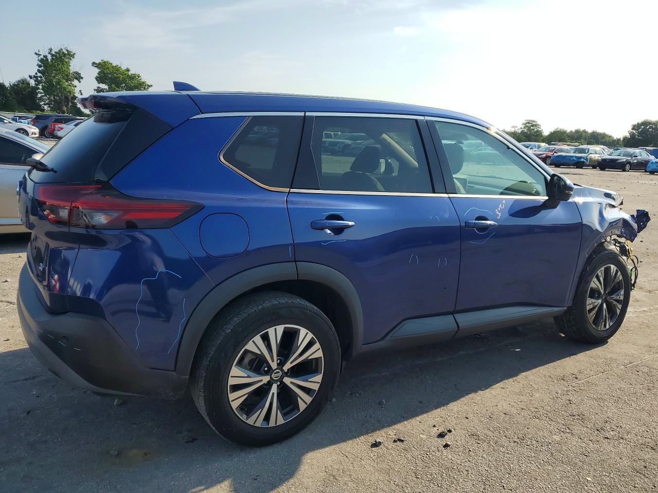 2021 Nissan Rogue Sv Blue vin: 5N1AT3BA5MC719358