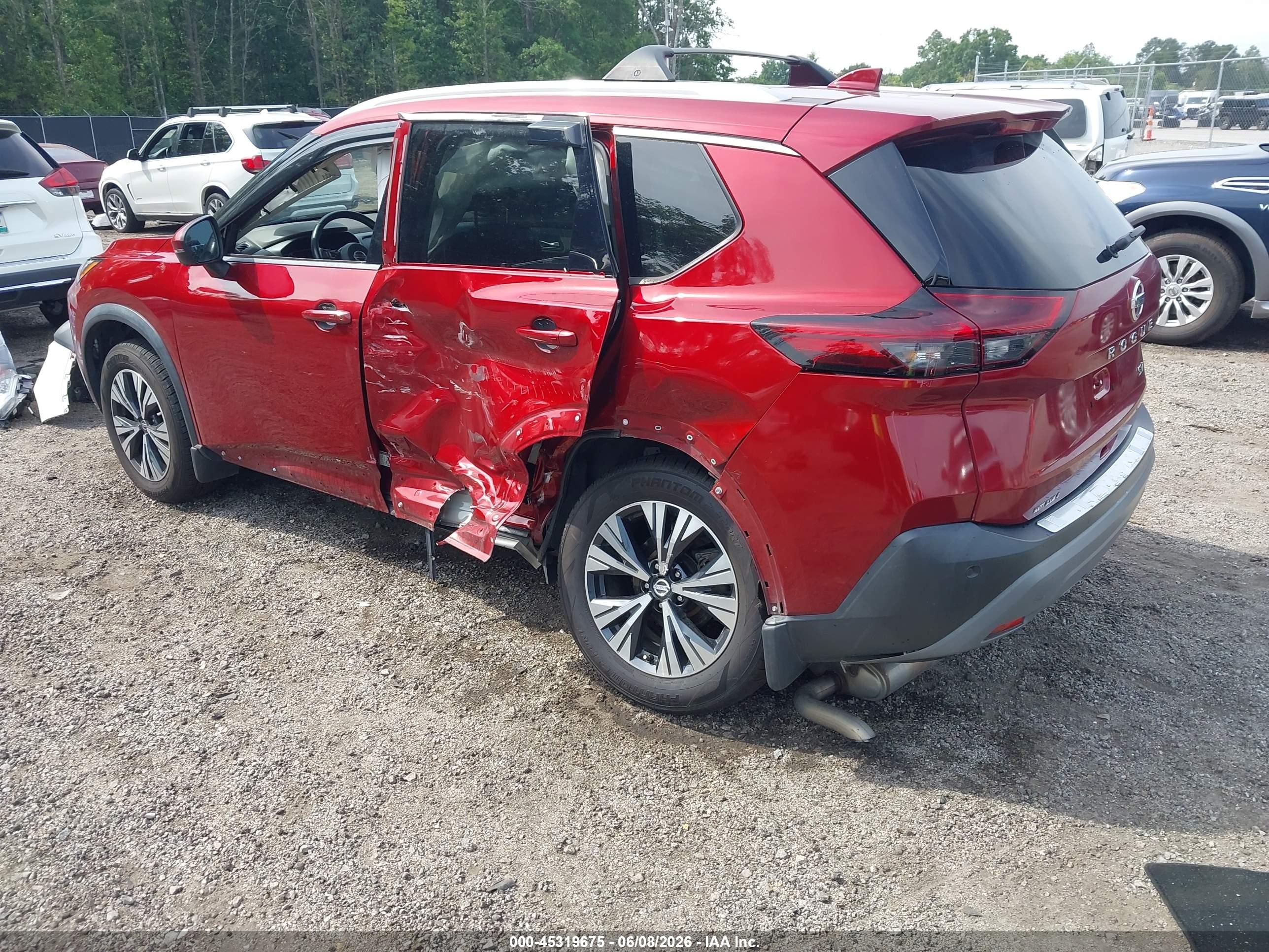 2021 Nissan Rogue Sv Fwd Red vin: 5N1AT3BA5MC807326