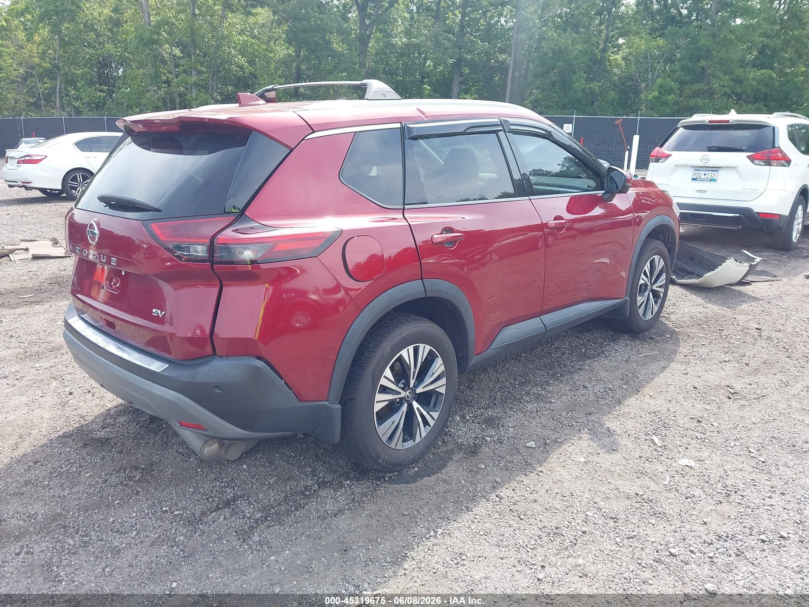 2021 Nissan Rogue Sv Fwd Red vin: 5N1AT3BA5MC807326