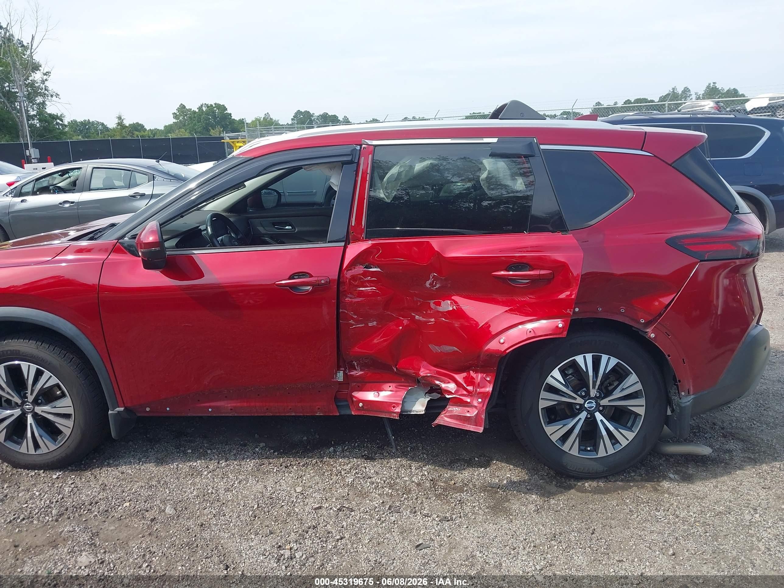 2021 Nissan Rogue Sv Fwd Red vin: 5N1AT3BA5MC807326