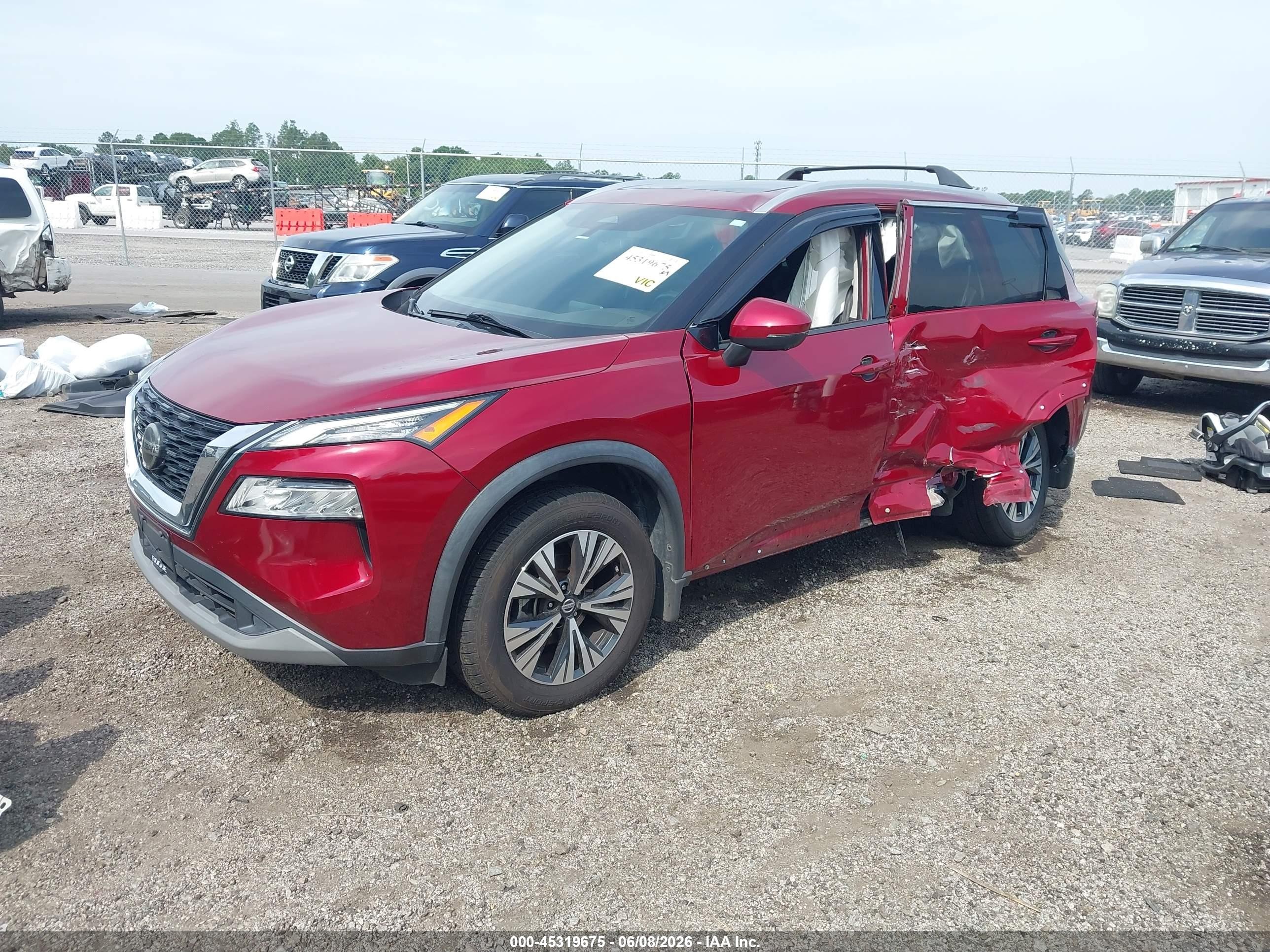 2021 Nissan Rogue Sv Fwd Red vin: 5N1AT3BA5MC807326