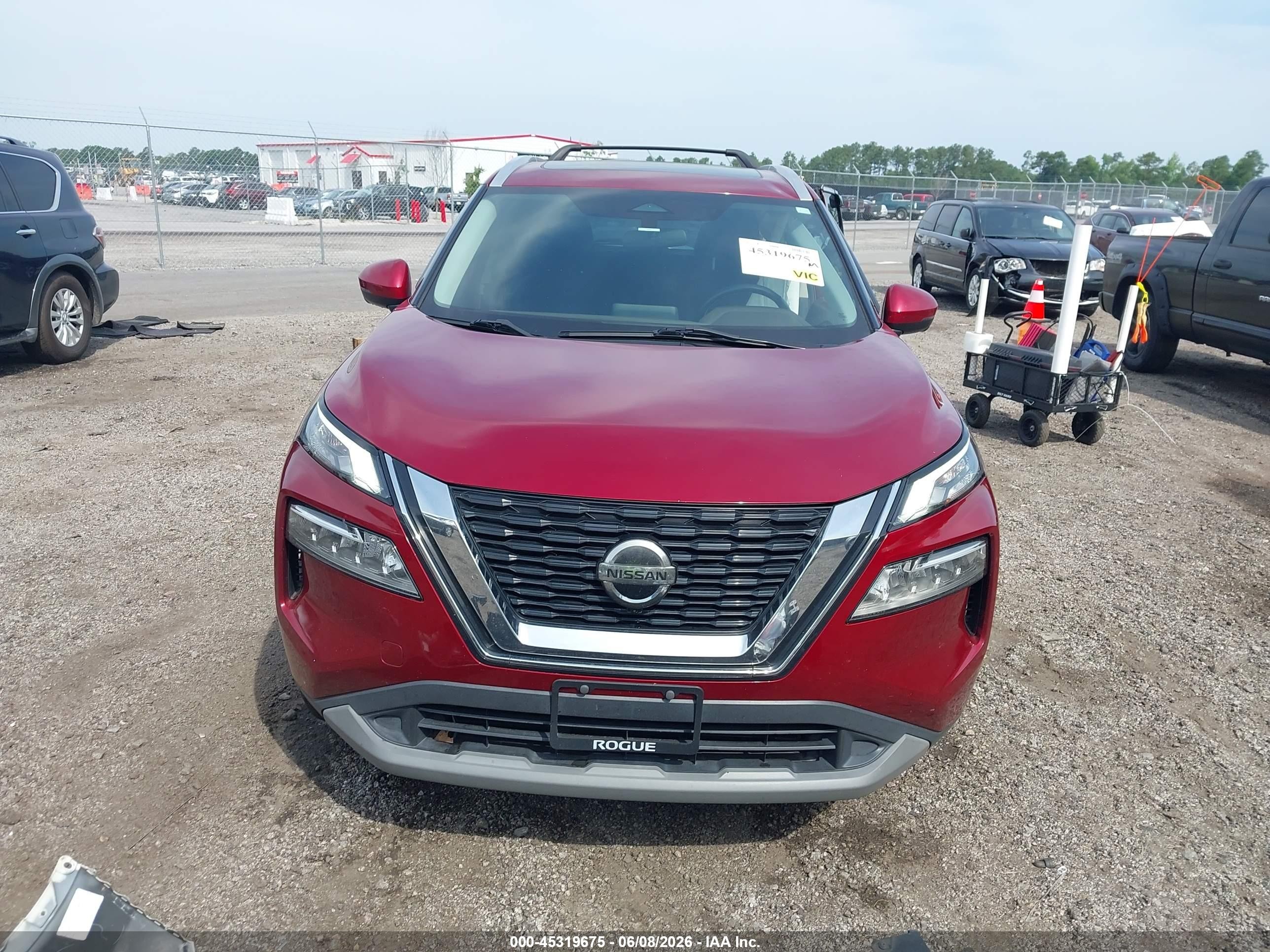 2021 Nissan Rogue Sv Fwd Red vin: 5N1AT3BA5MC807326