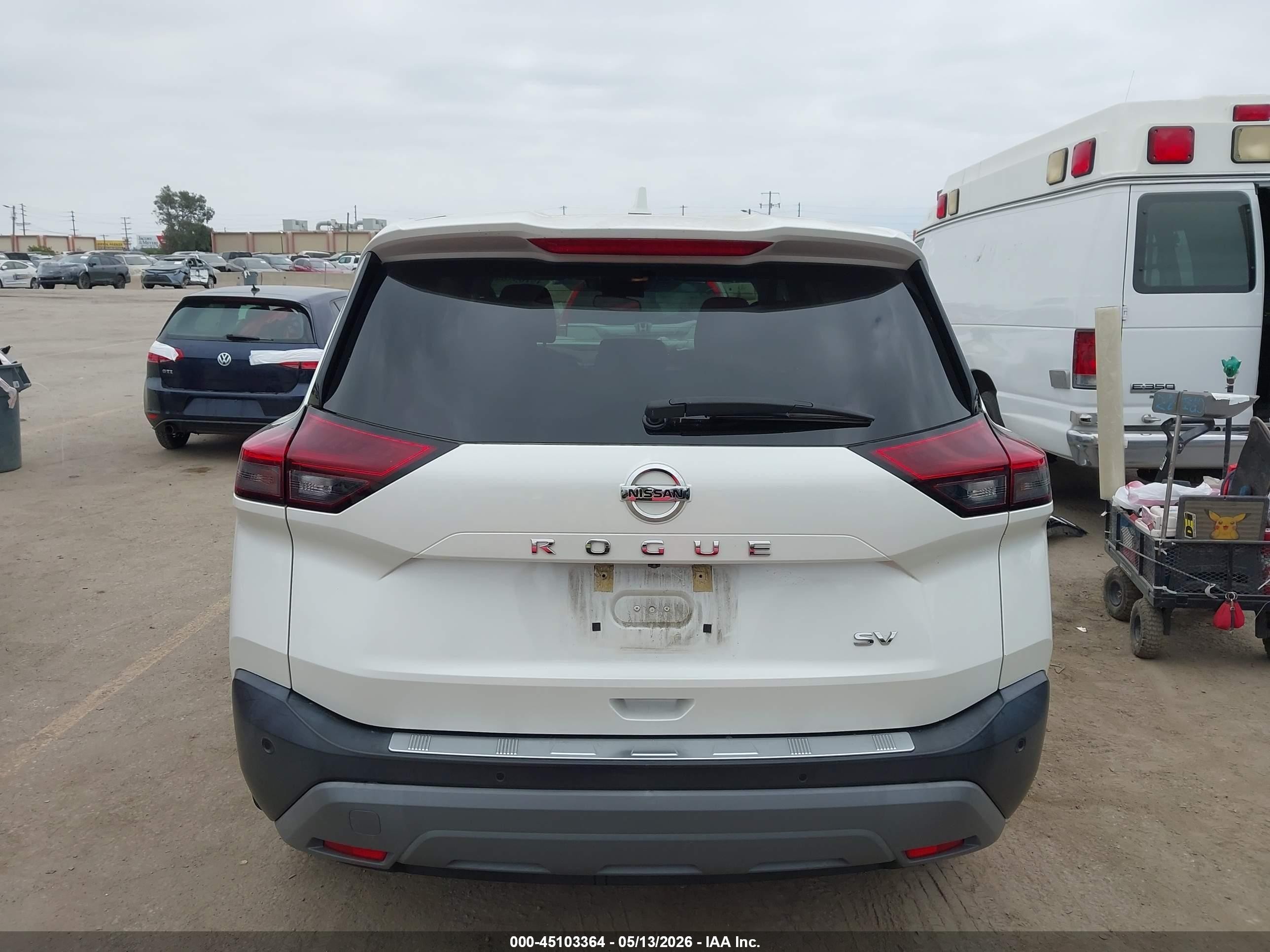 2021 Nissan Rogue Sv Fwd Белый vin: 5N1AT3BA6MC817251