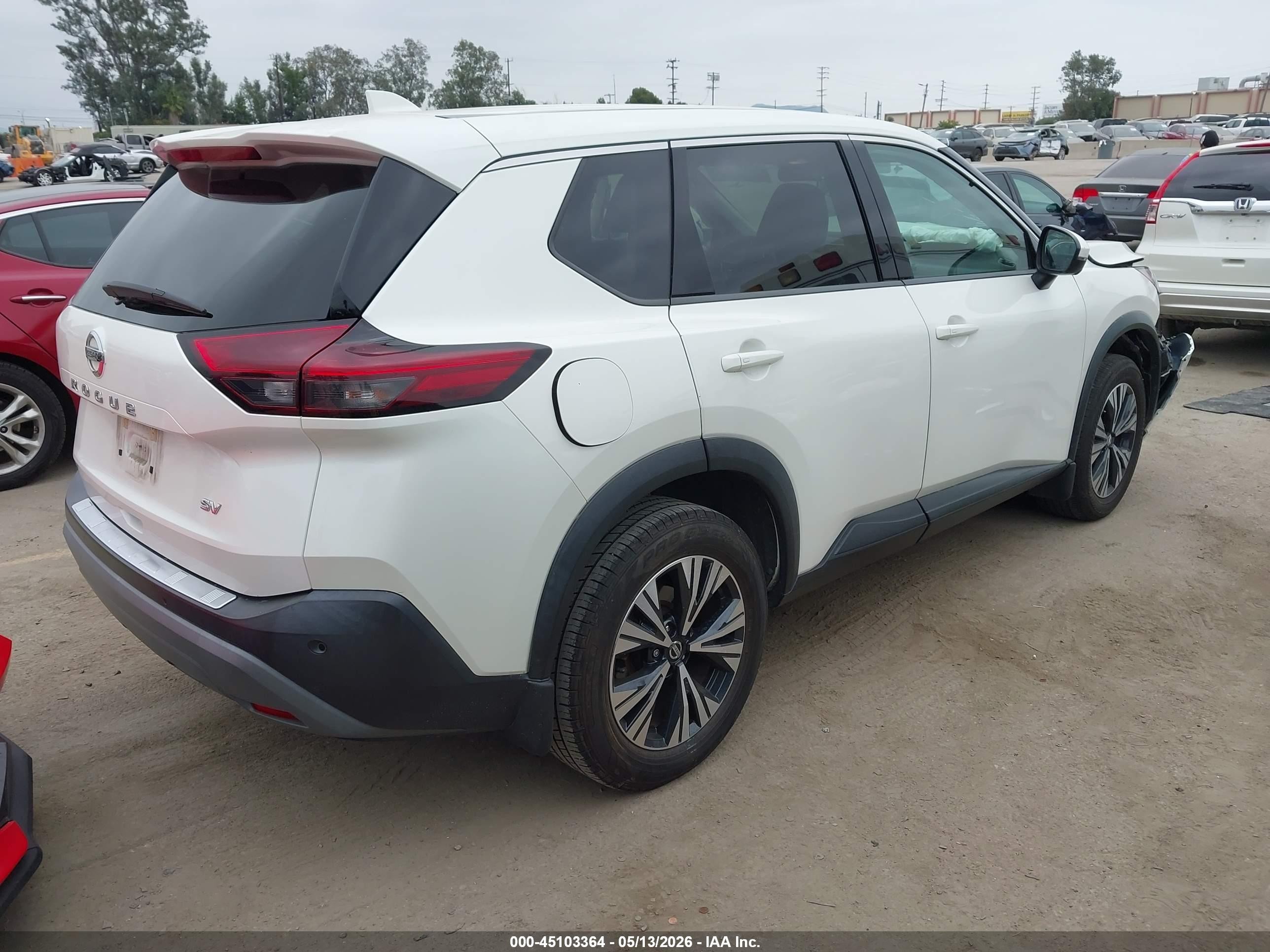 2021 Nissan Rogue Sv Fwd Белый vin: 5N1AT3BA6MC817251