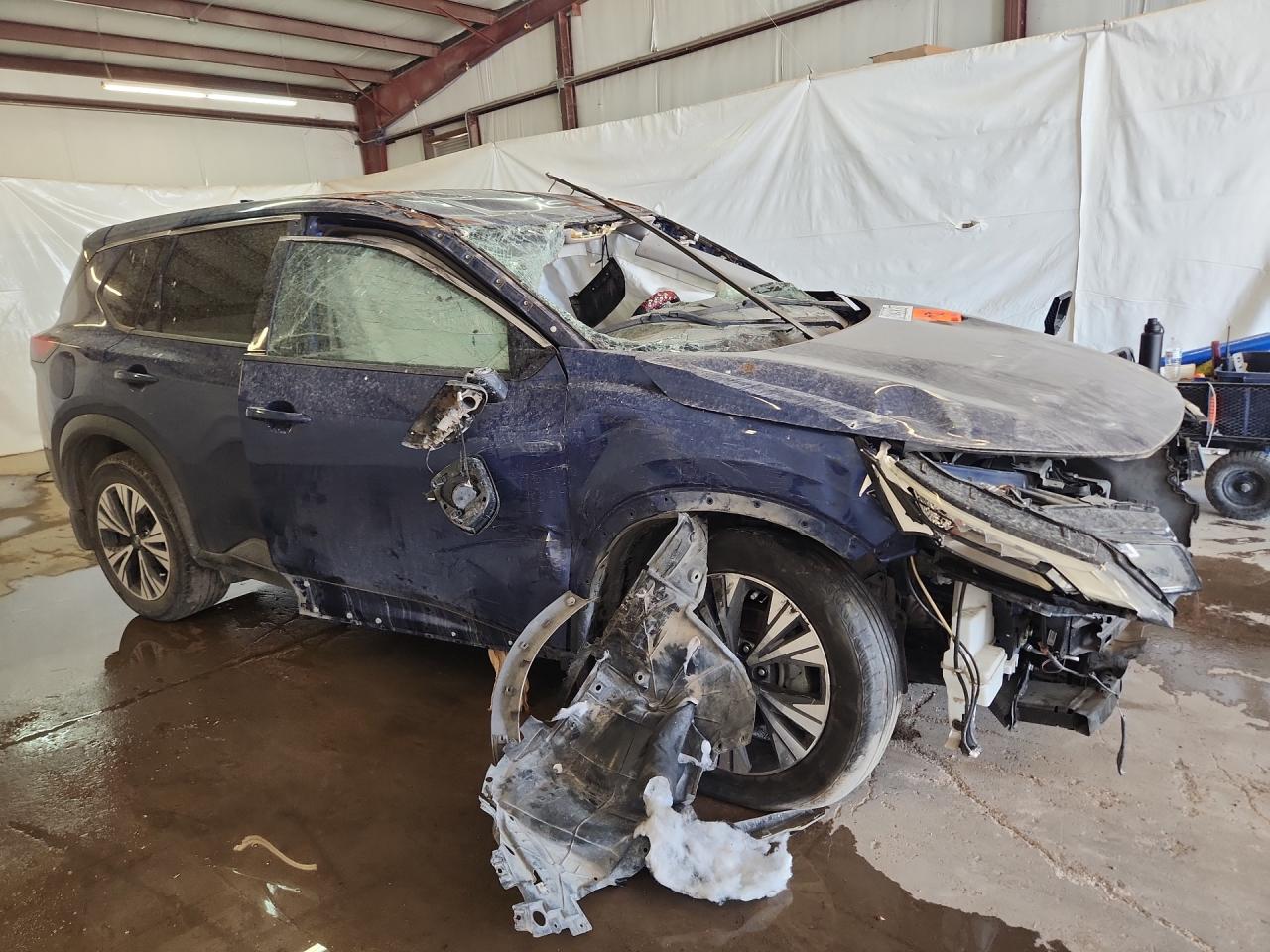 2021 Nissan Rogue Sv Blue vin: 5N1AT3BA9MC725051 Damage: Right Front Door Glass, Broken, Replacement Required