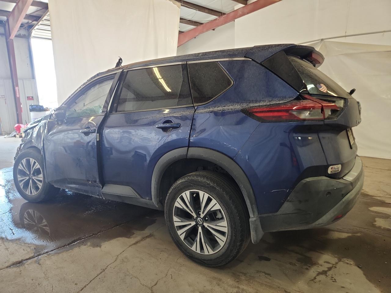 2021 Nissan Rogue Sv Blue vin: 5N1AT3BA9MC725051 Damage: Left Rear Door, Dent(S) W/ Paint Dmg, 3 To 4 Inches