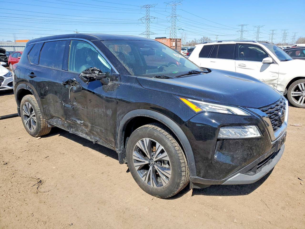 2021 Nissan Rogue Sv Черный vin: 5N1AT3BB1MC822897