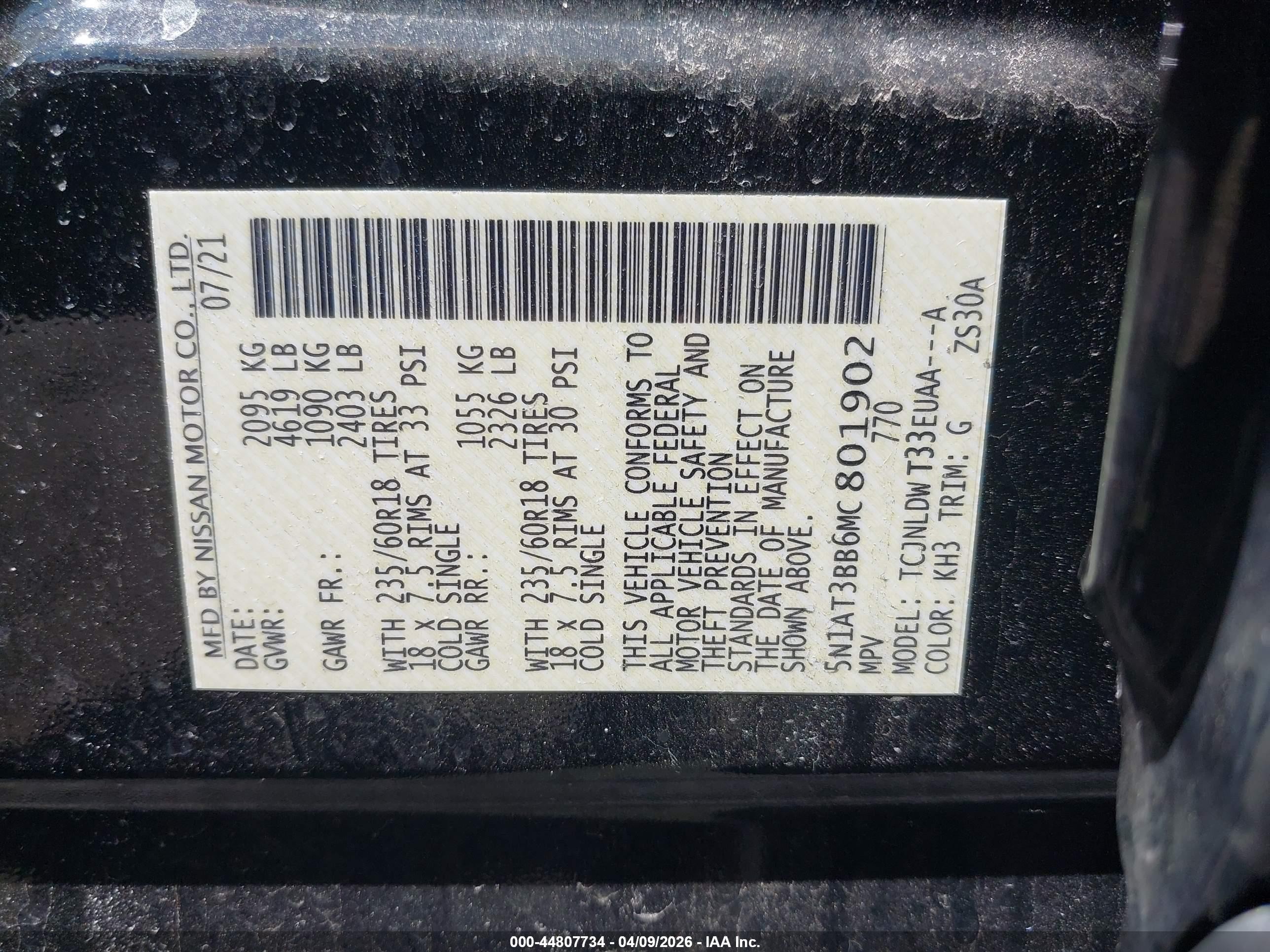 2021 Nissan Rogue Sv Intelligent Awd Black vin: 5N1AT3BB6MC801902