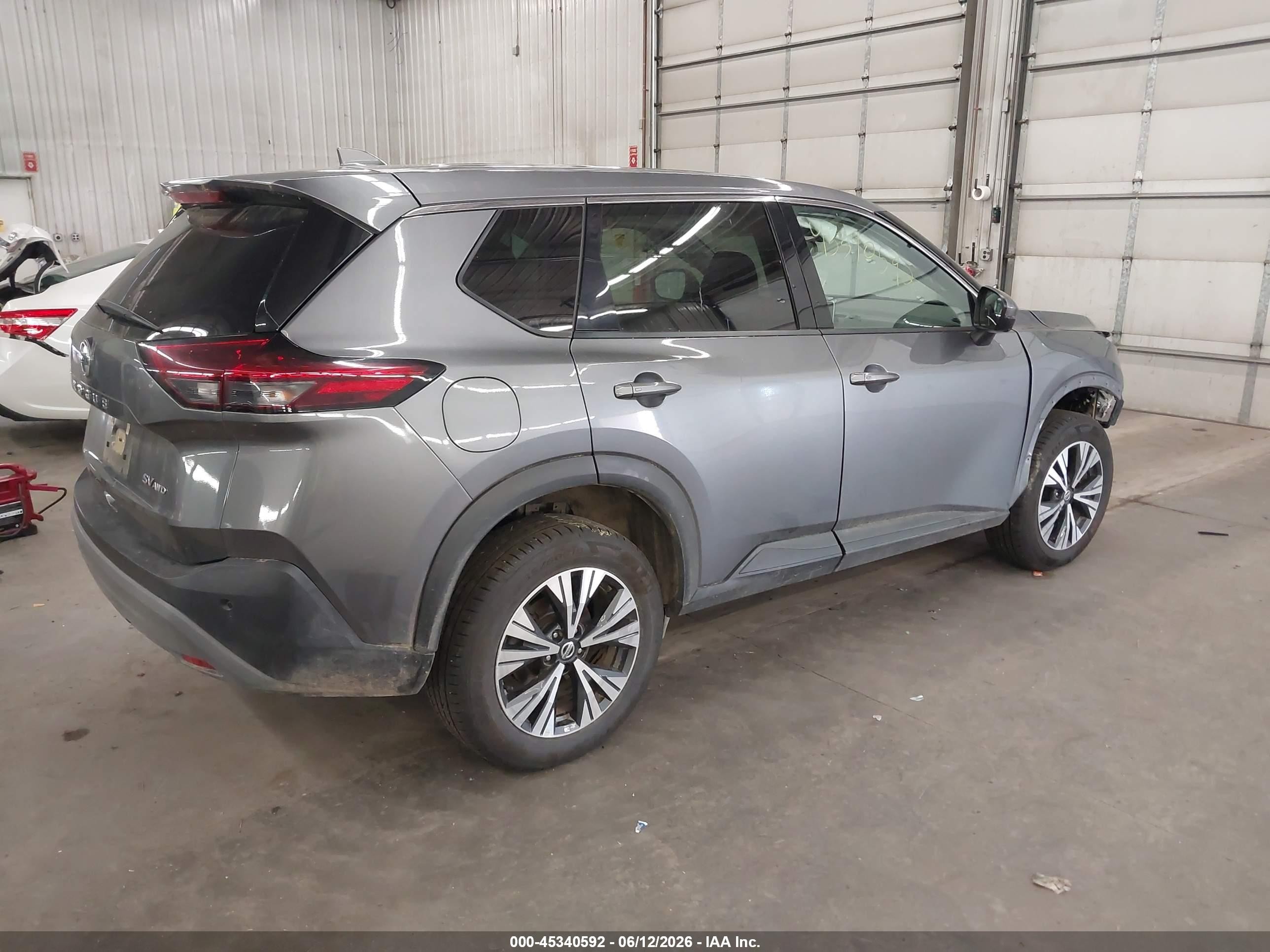 2021 Nissan Rogue Sv Intelligent Awd Gray vin: 5N1AT3BB7MC736901