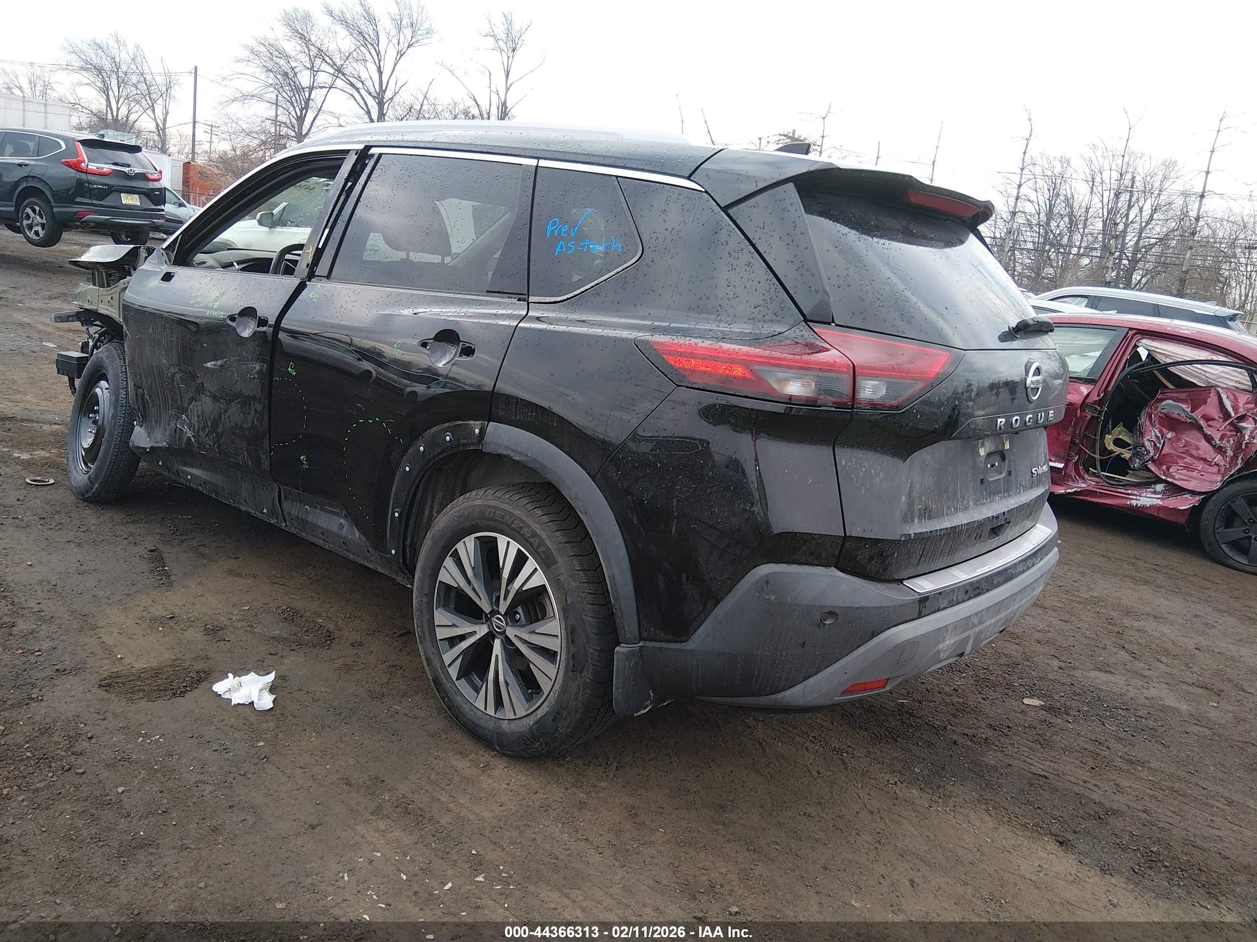 2021 Nissan Rogue Sv Intelligent Awd Black vin: 5N1AT3BB9MC784691