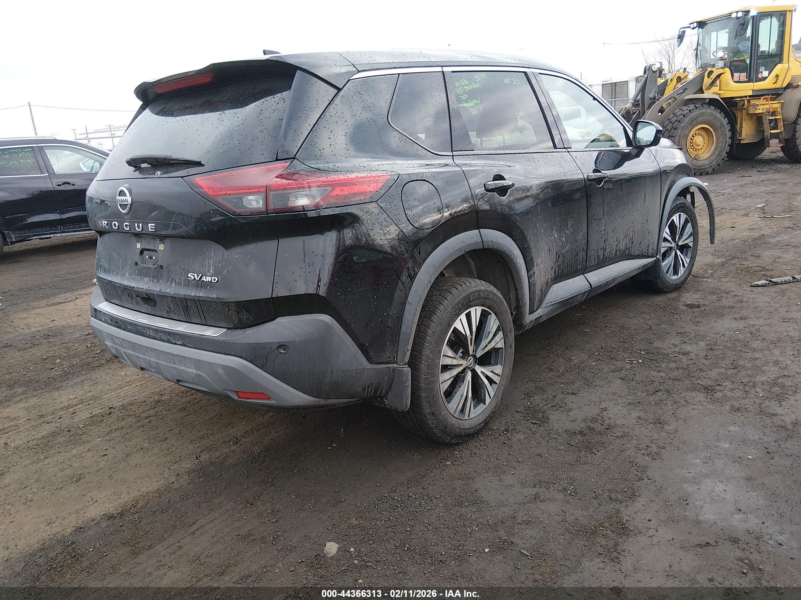 2021 Nissan Rogue Sv Intelligent Awd Black vin: 5N1AT3BB9MC784691