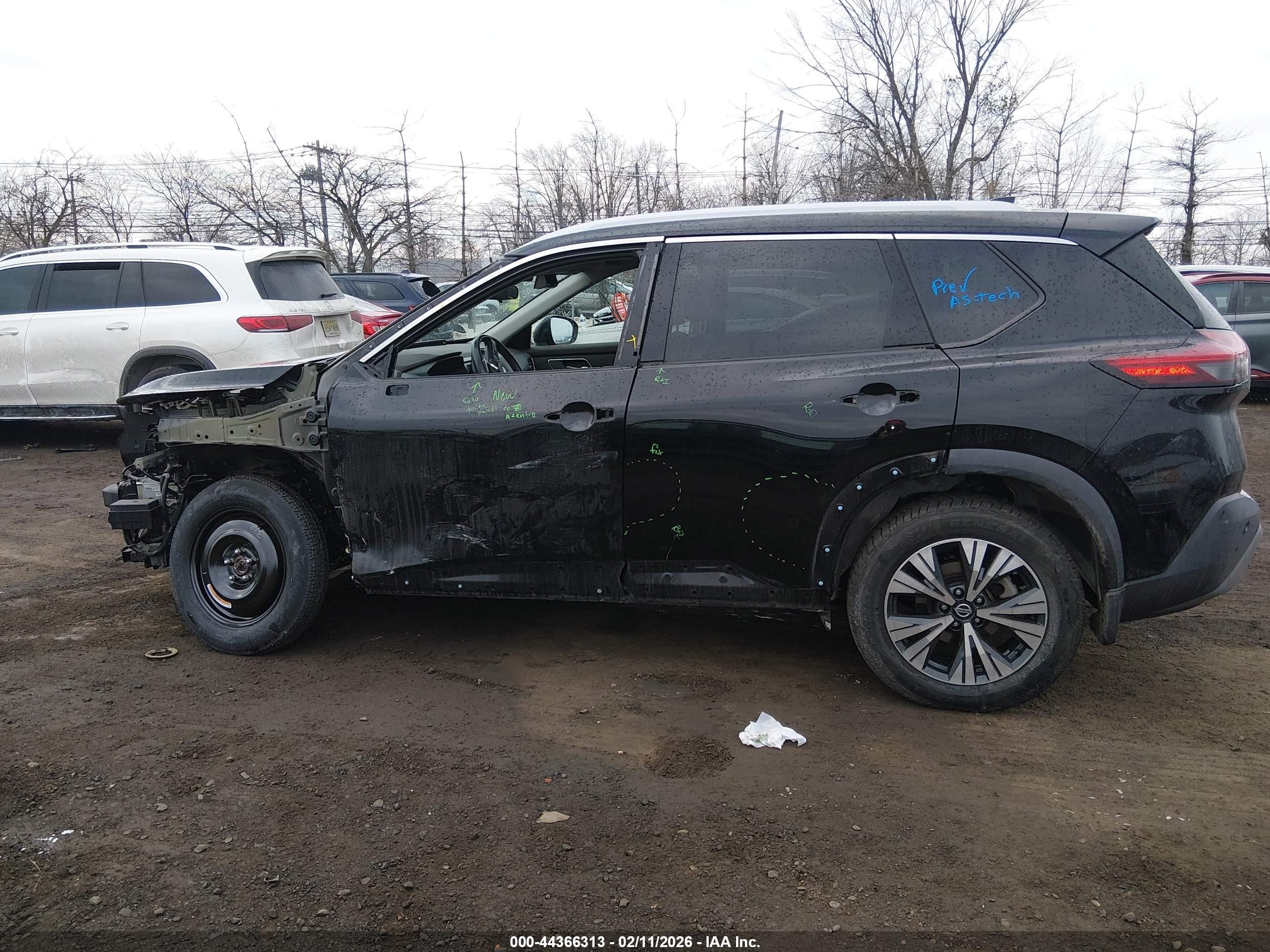 2021 Nissan Rogue Sv Intelligent Awd Black vin: 5N1AT3BB9MC784691
