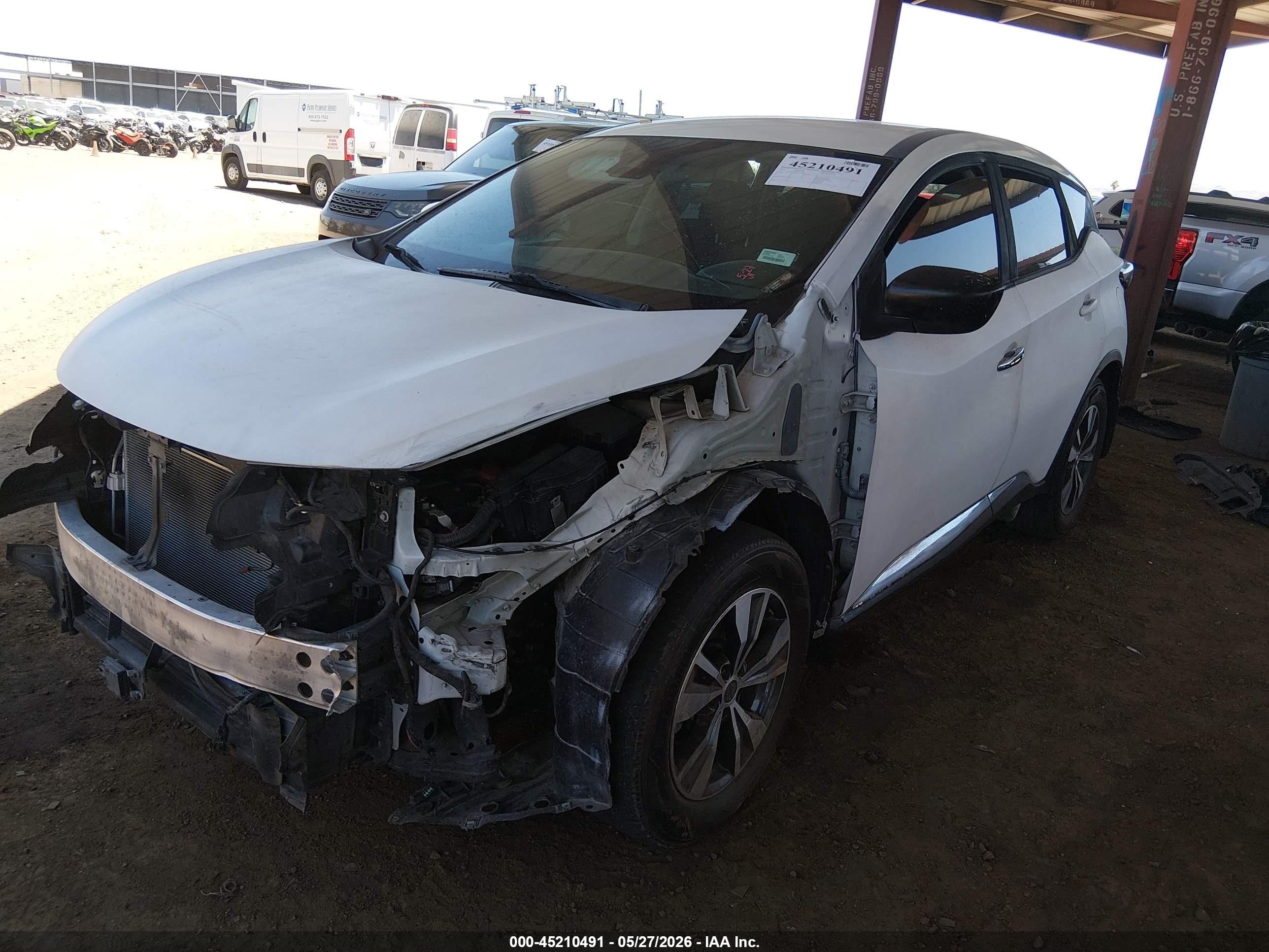 2021 Nissan Murano S Fwd White vin: 5N1AZ2AJ8MC136230