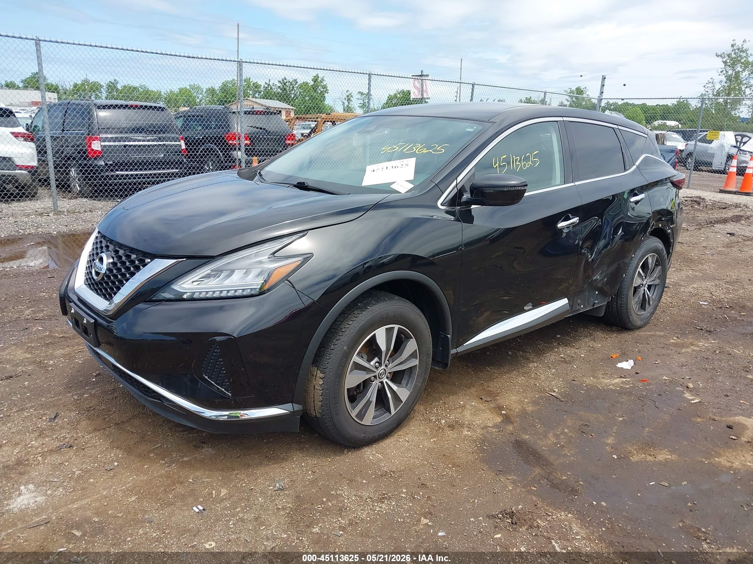 2020 Nissan Murano S Intelligent Awd Black vin: 5N1AZ2AS5LN148833