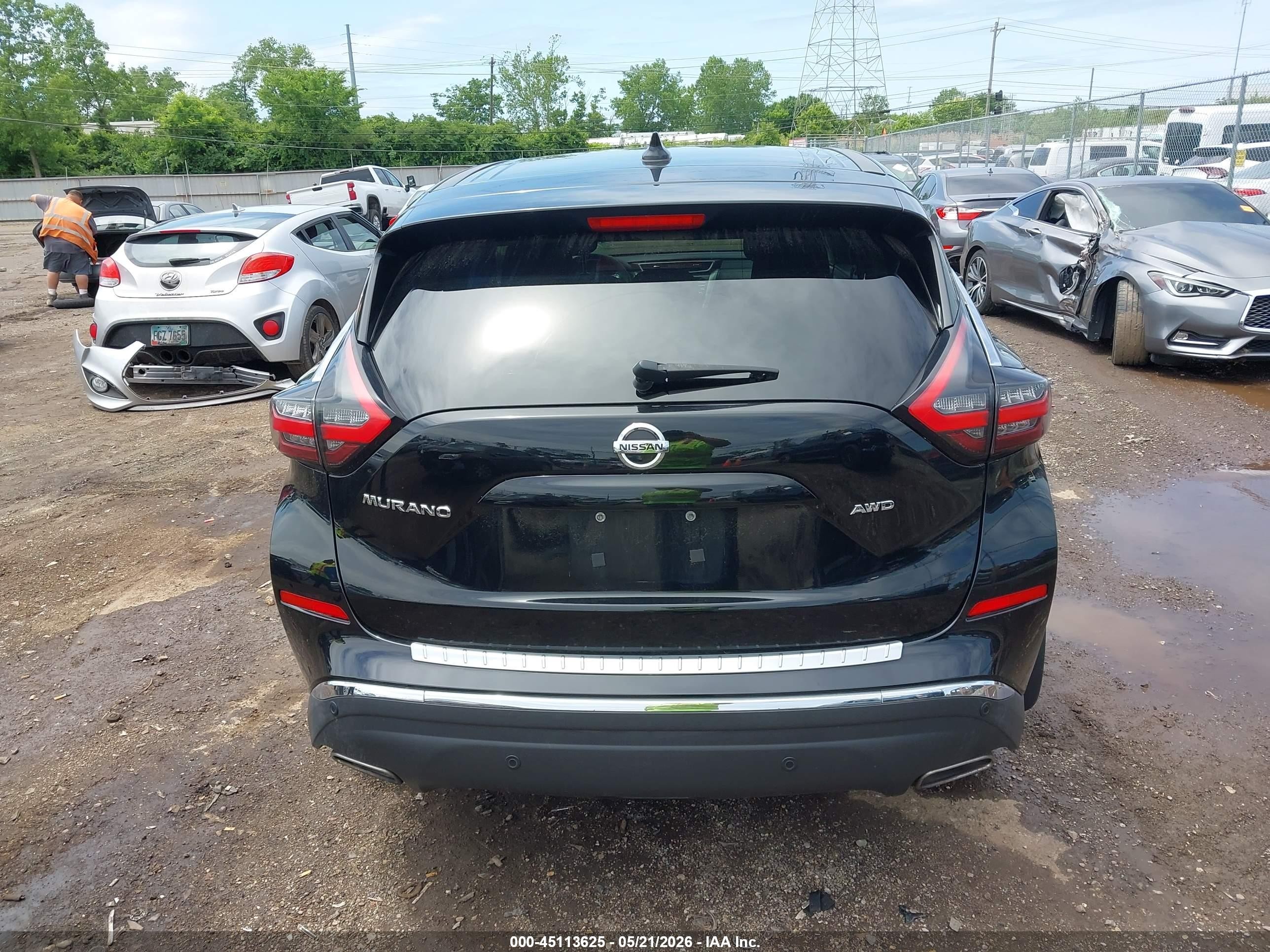 2020 Nissan Murano S Intelligent Awd Black vin: 5N1AZ2AS5LN148833