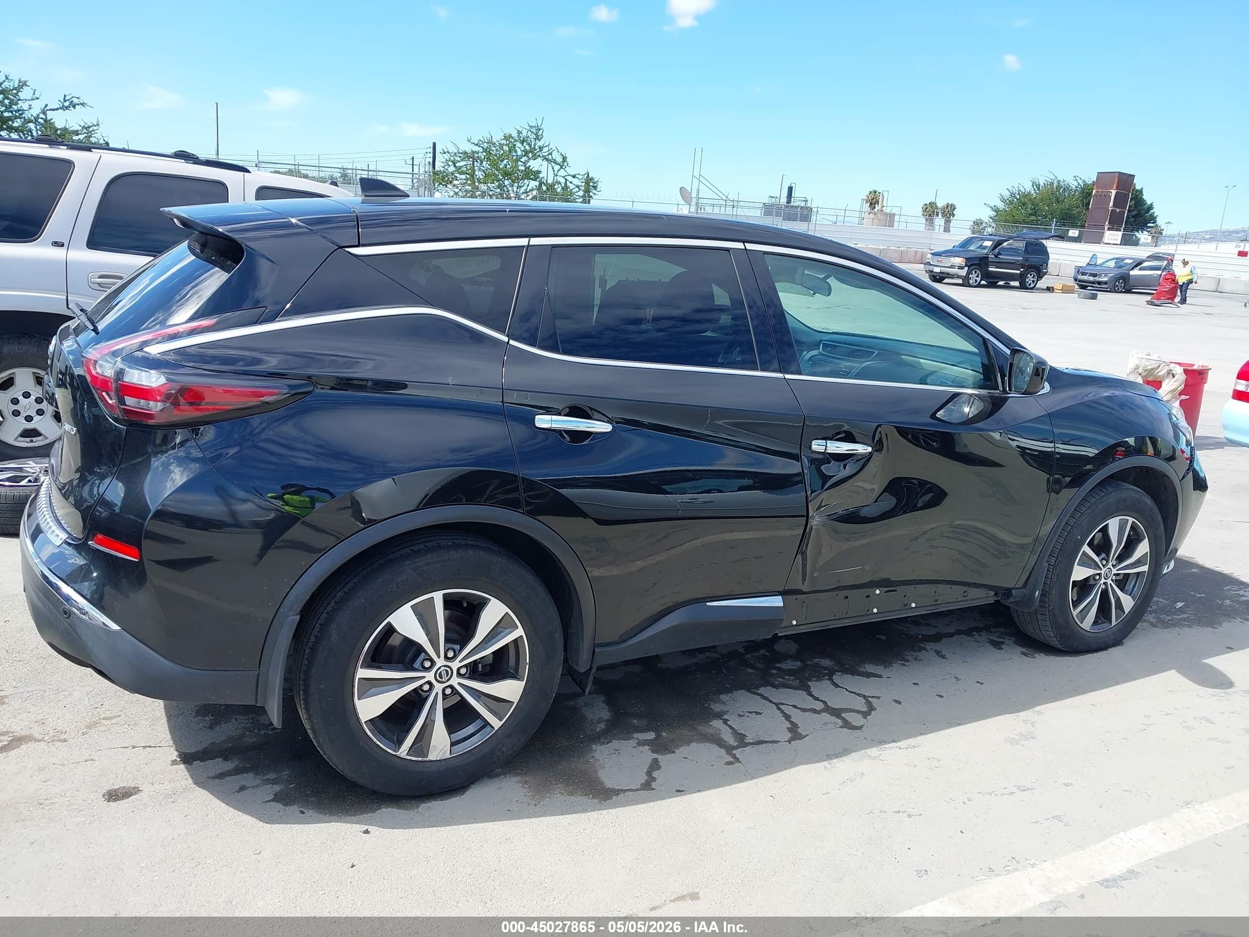 2022 Nissan Murano S Intelligent Awd Black vin: 5N1AZ2AS7NC129599