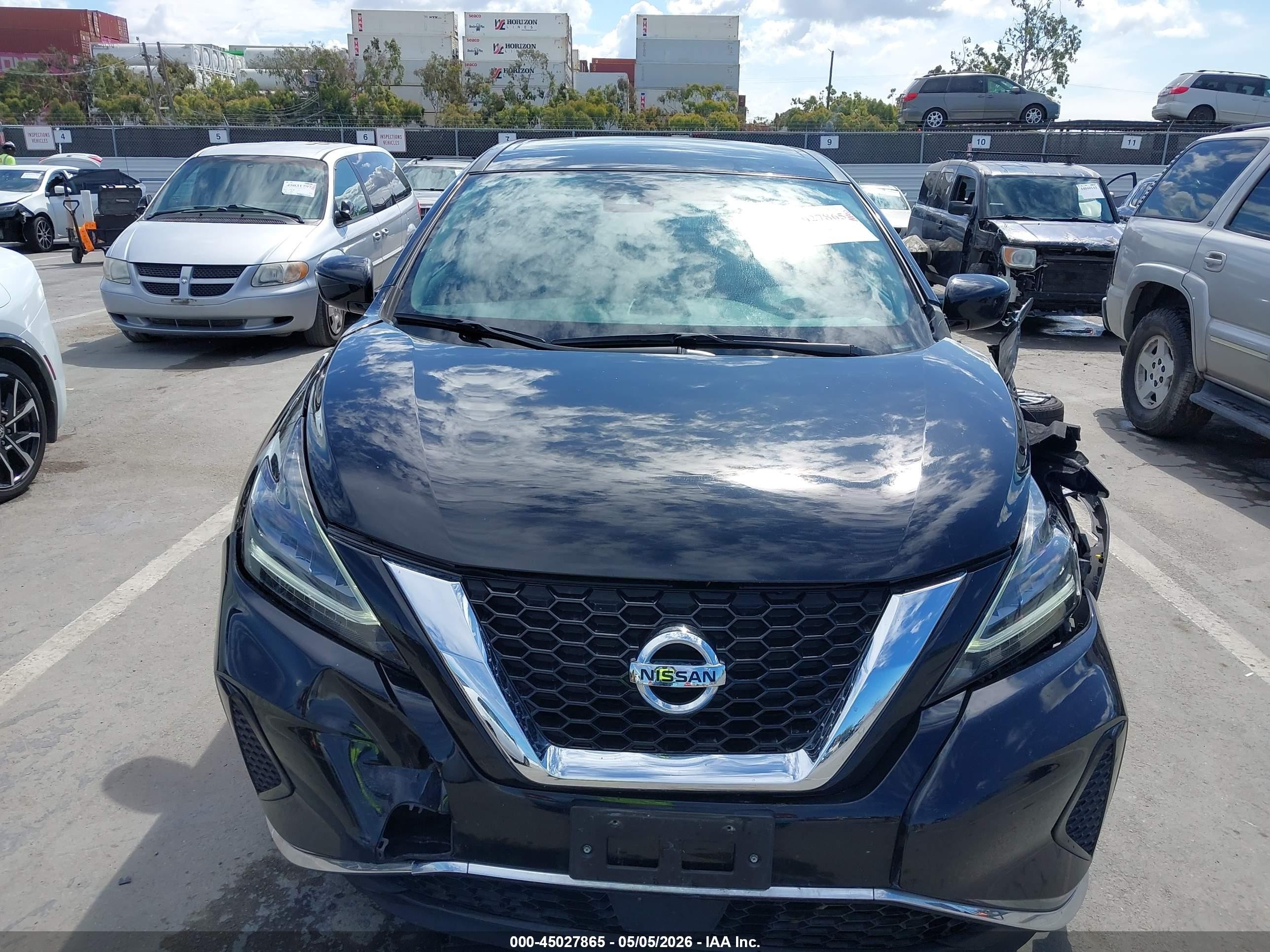 2022 Nissan Murano S Intelligent Awd Black vin: 5N1AZ2AS7NC129599