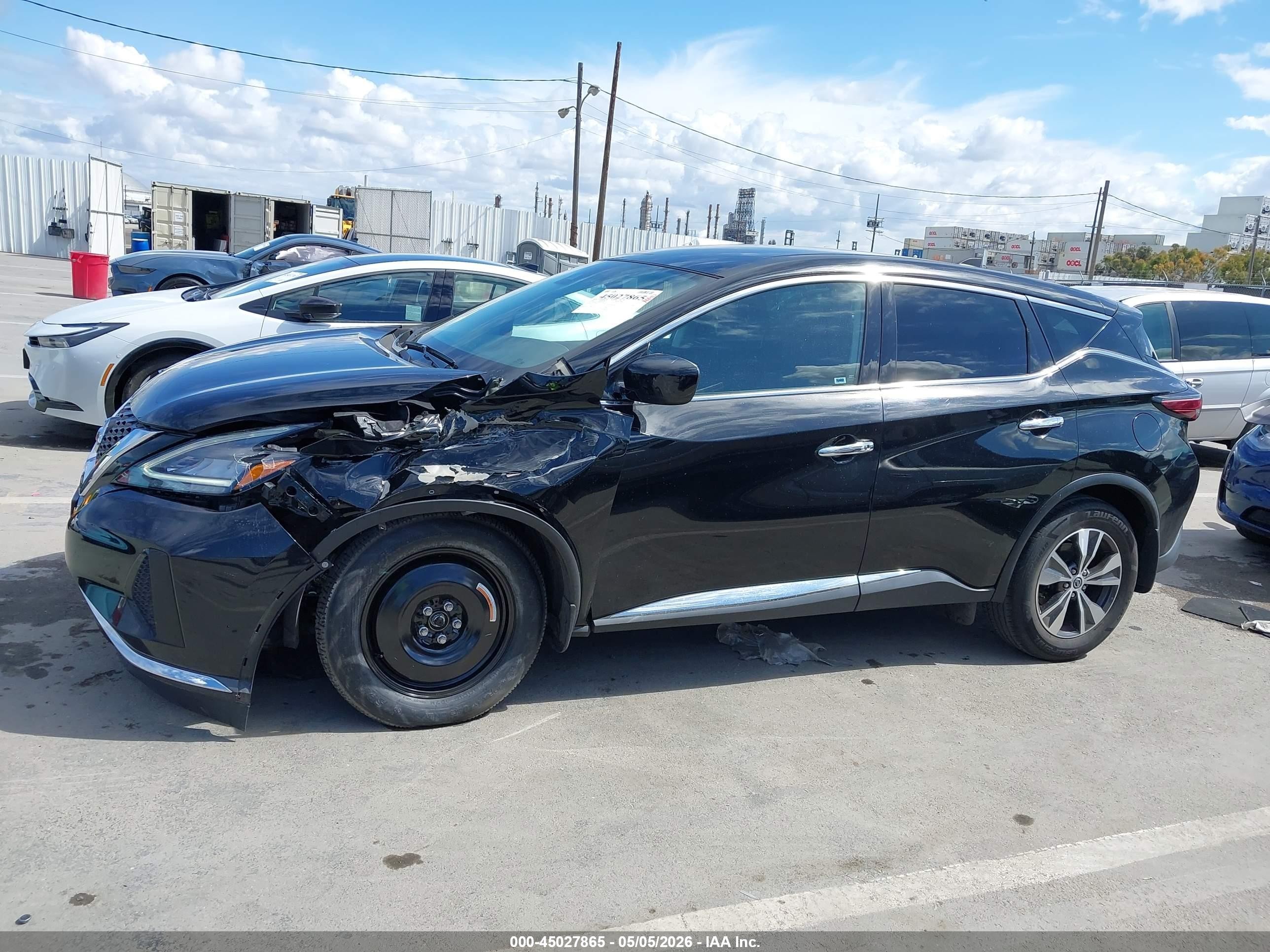 2022 Nissan Murano S Intelligent Awd Black vin: 5N1AZ2AS7NC129599