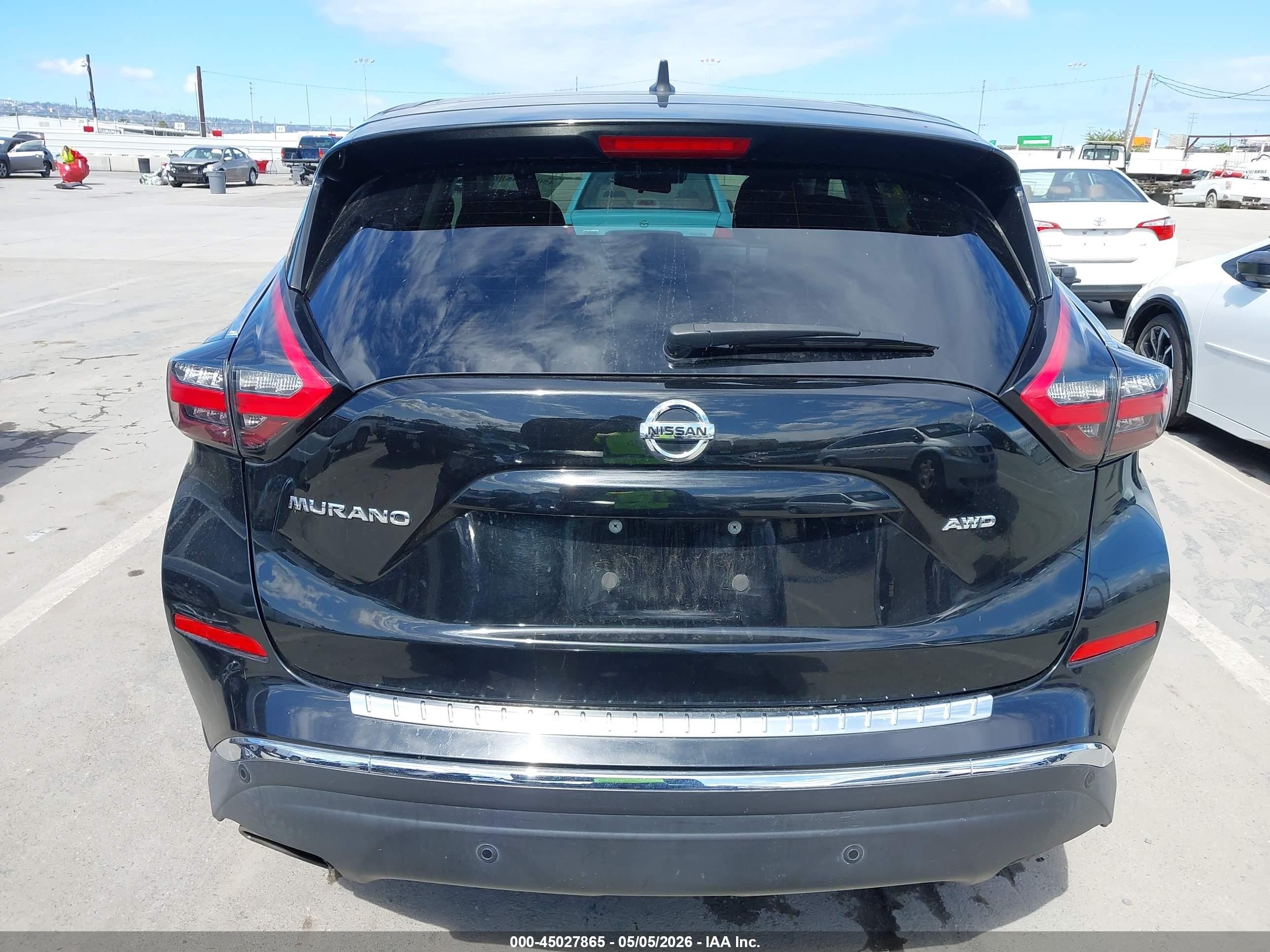 2022 Nissan Murano S Intelligent Awd Black vin: 5N1AZ2AS7NC129599