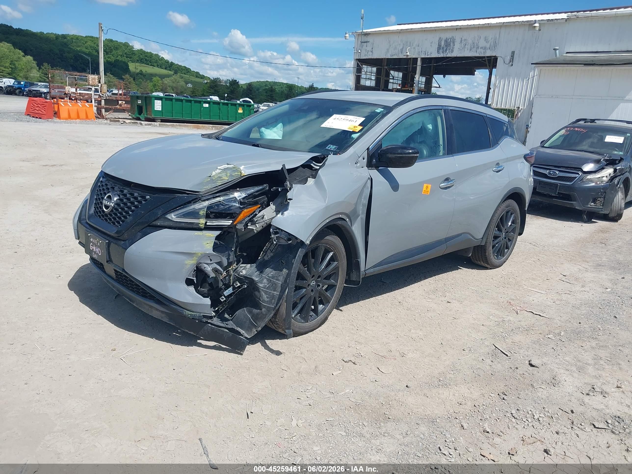2023 Nissan Murano Sv Intelligent Awd Серый vin: 5N1AZ2BS5PC101074