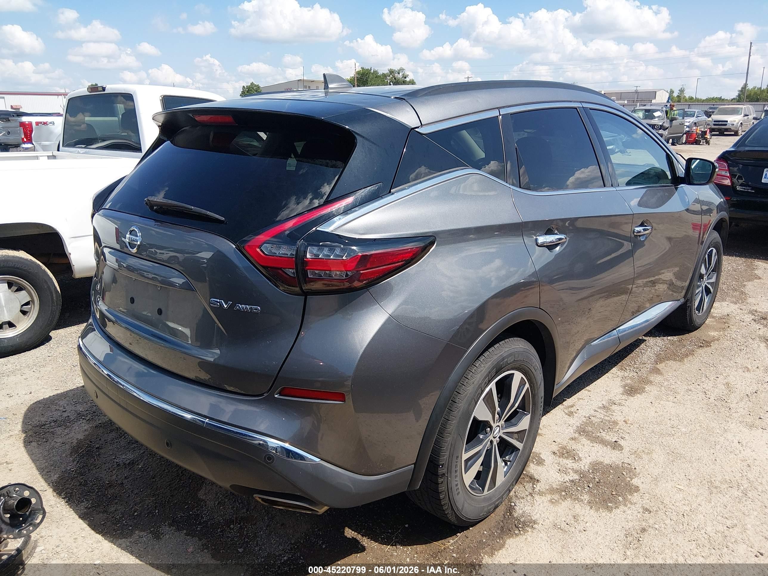 2021 Nissan Murano Sv Intelligent Awd Gray vin: 5N1AZ2BS7MC108619