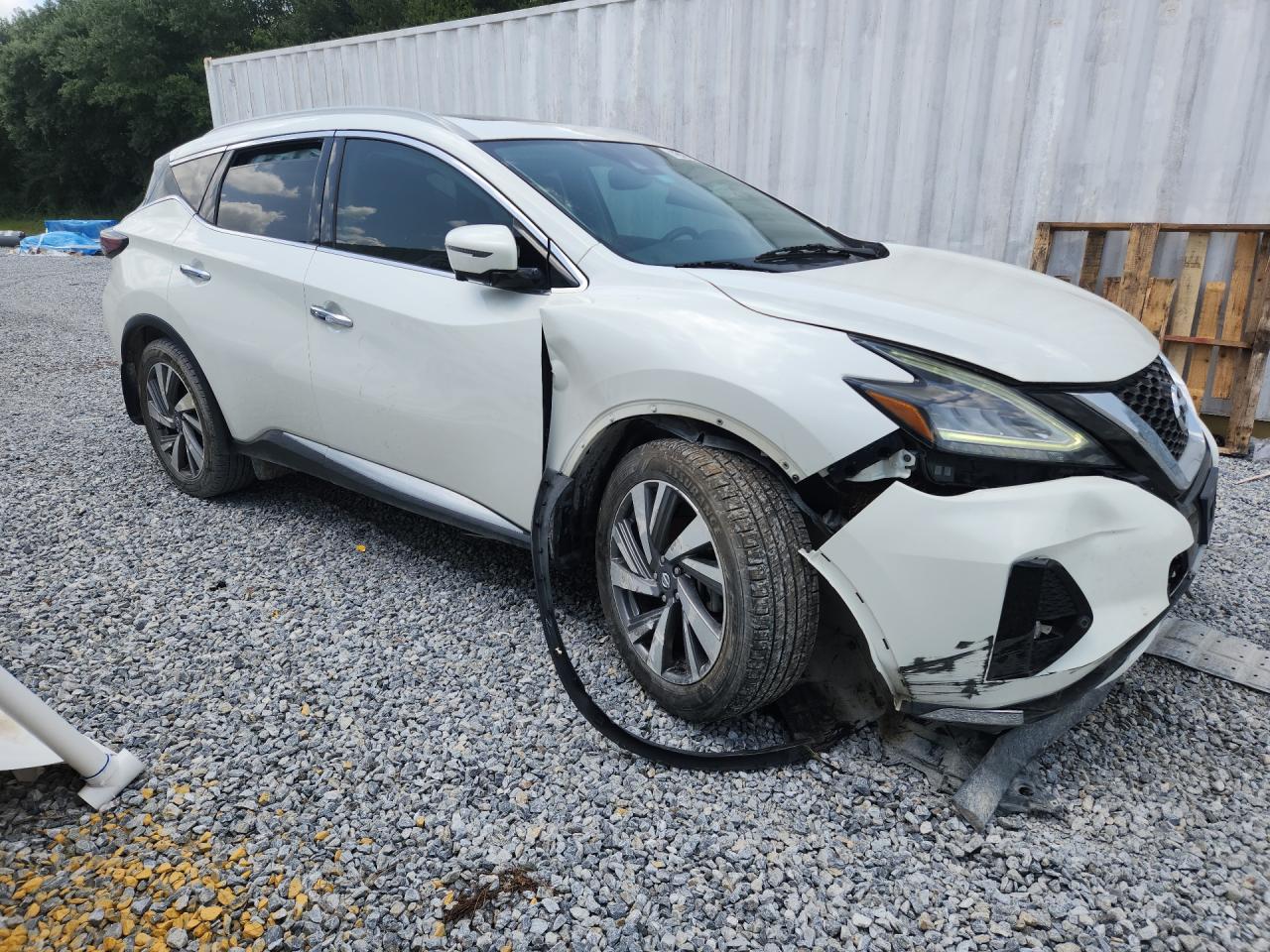 2020 Nissan Murano Sl White vin: 5N1AZ2CJ2LN130374 Damage: Right Front Fender, Broken, Replacement Required