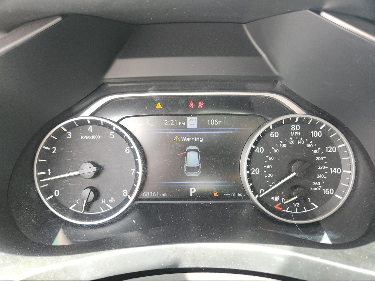2020 Nissan Murano Sl White vin: 5N1AZ2CJ2LN130374 Damage: Warning Light - Air Bag, On, Unacceptable