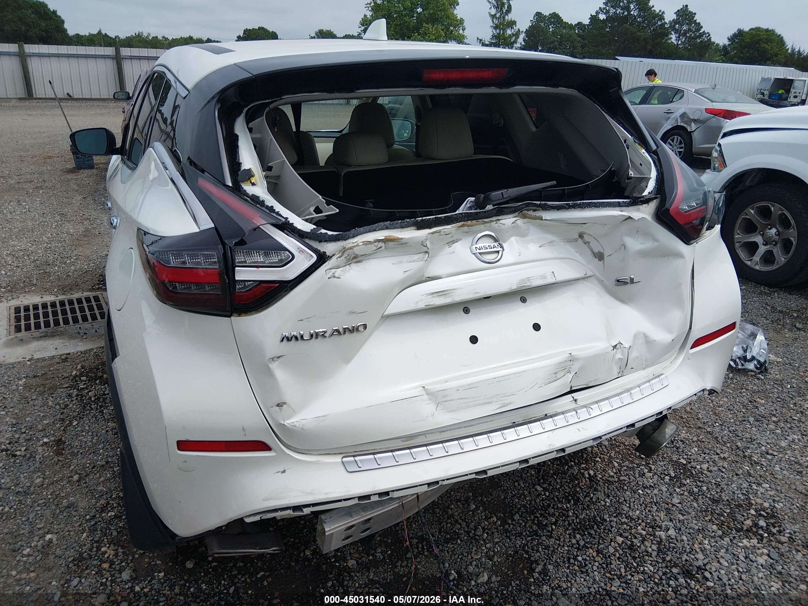 2021 Nissan Murano Sl Fwd White vin: 5N1AZ2CJ8MC108683