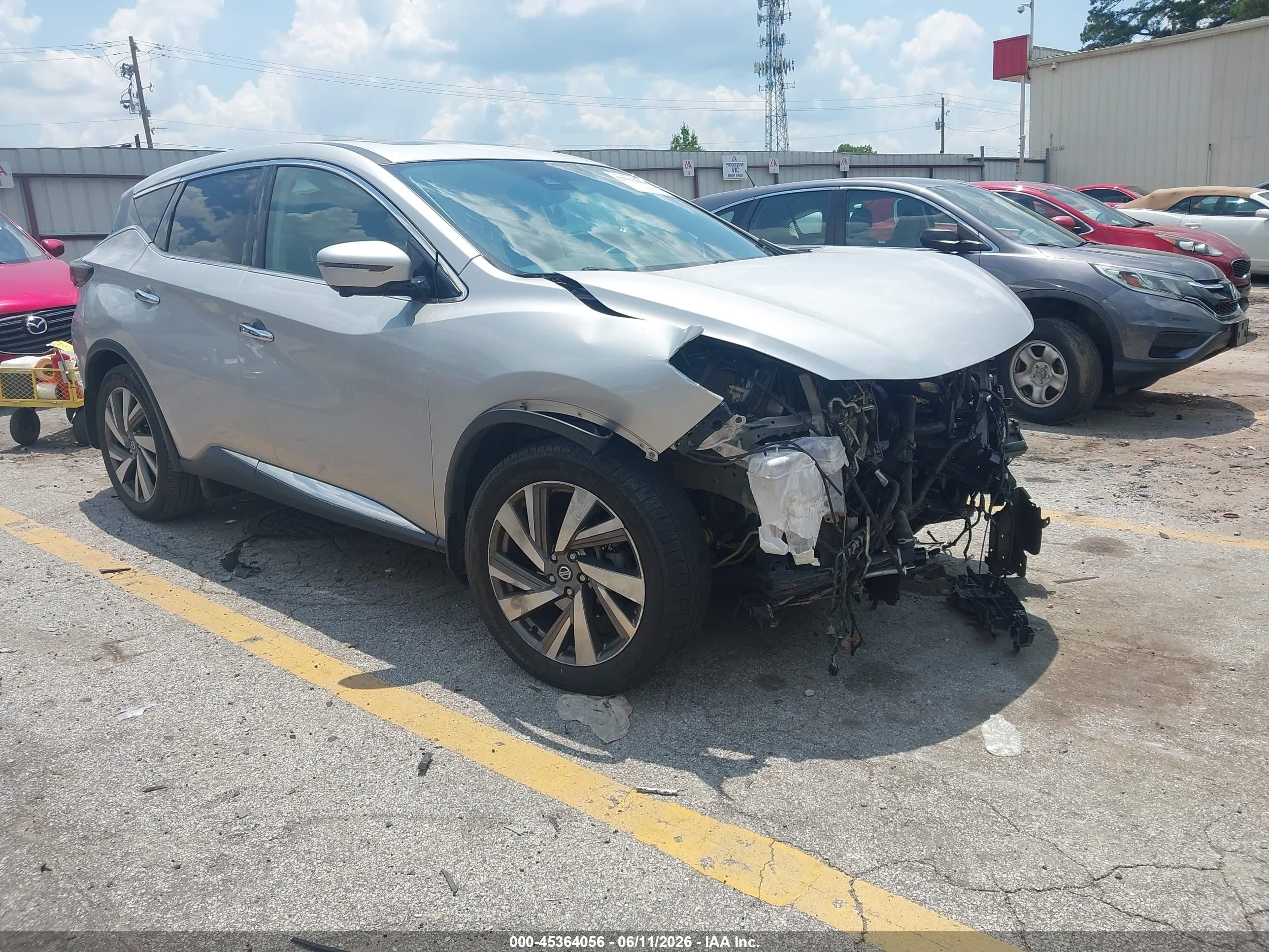 2021 Nissan Murano Sl Fwd Silver vin: 5N1AZ2CJXMC108703