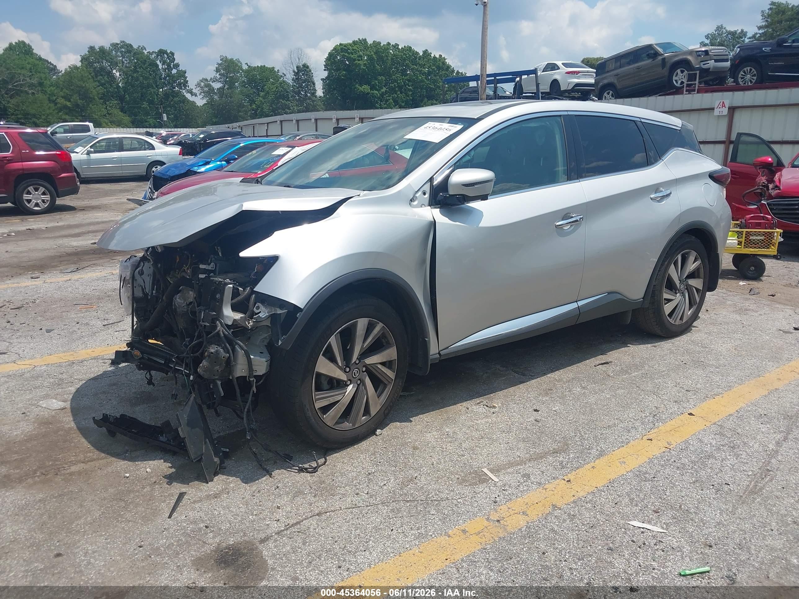 2021 Nissan Murano Sl Fwd Silver vin: 5N1AZ2CJXMC108703