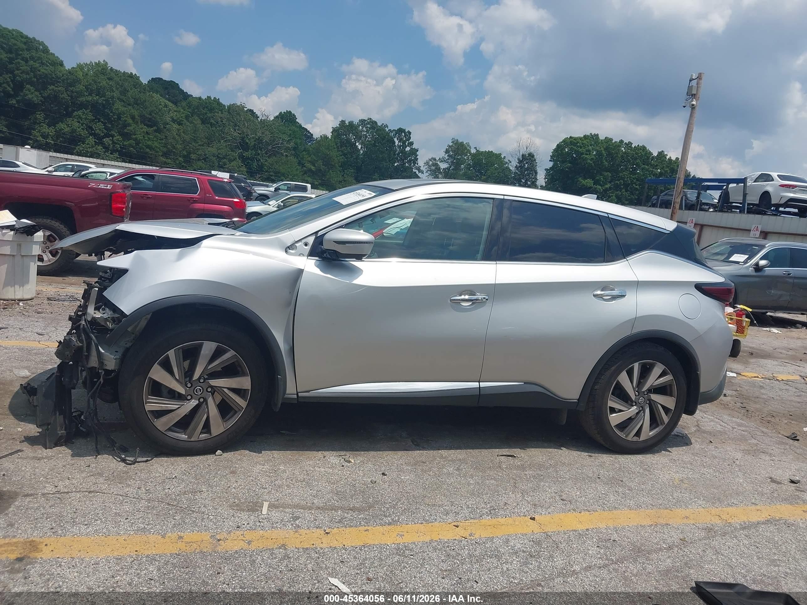 2021 Nissan Murano Sl Fwd Silver vin: 5N1AZ2CJXMC108703