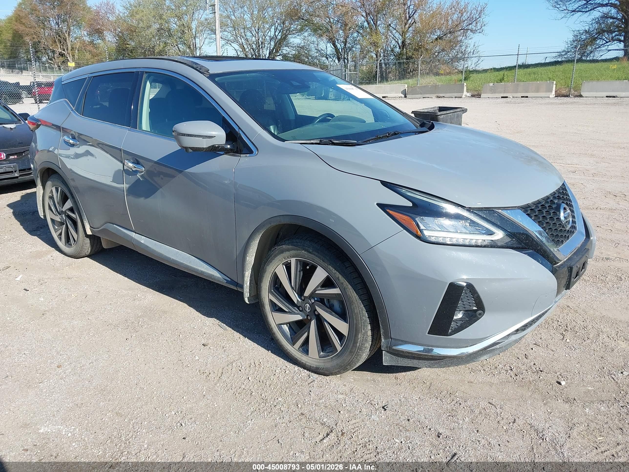 2022 Nissan Murano Sl Intelligent Awd Gray vin: 5N1AZ2CS3NC120654