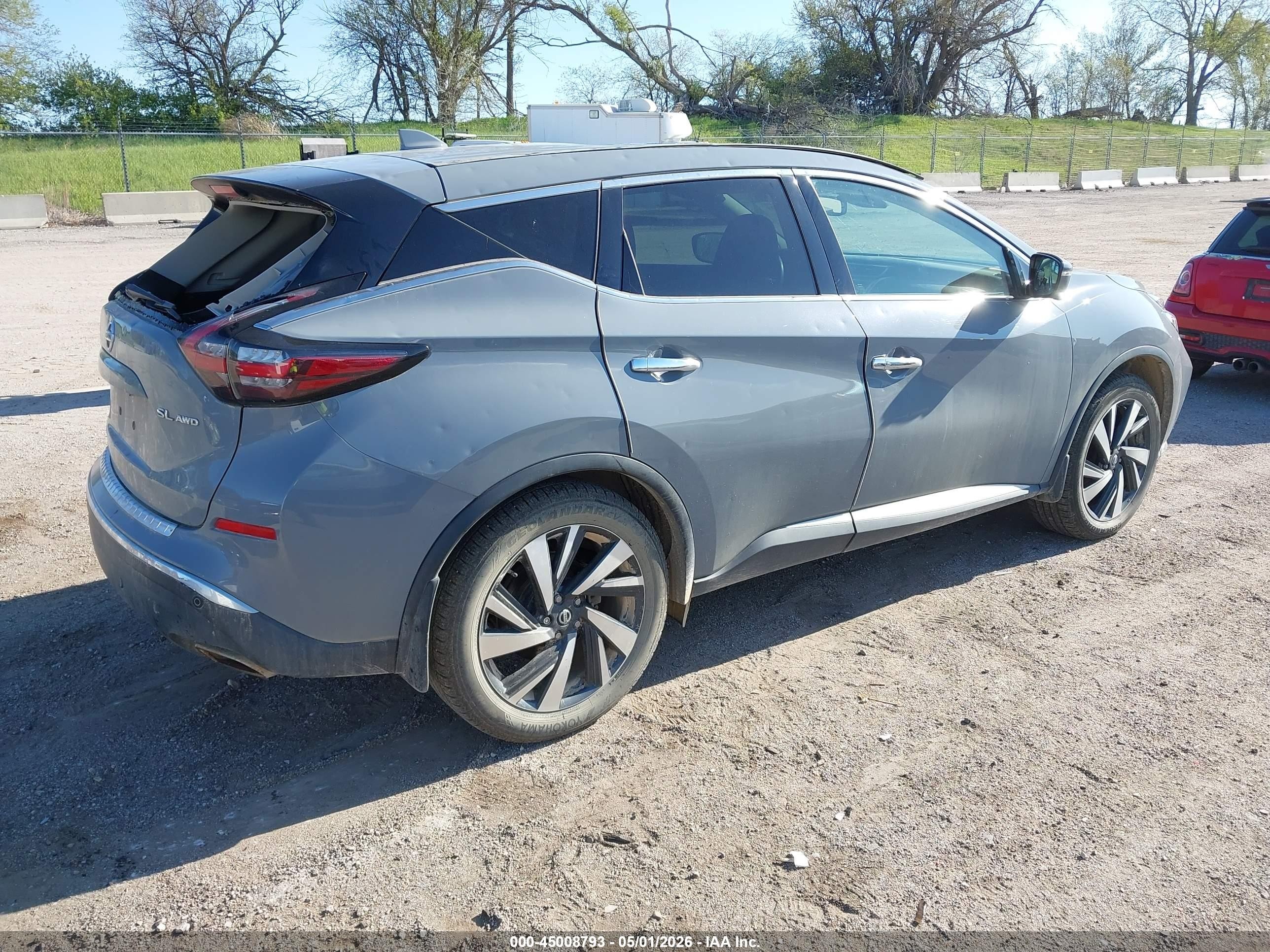 2022 Nissan Murano Sl Intelligent Awd Gray vin: 5N1AZ2CS3NC120654