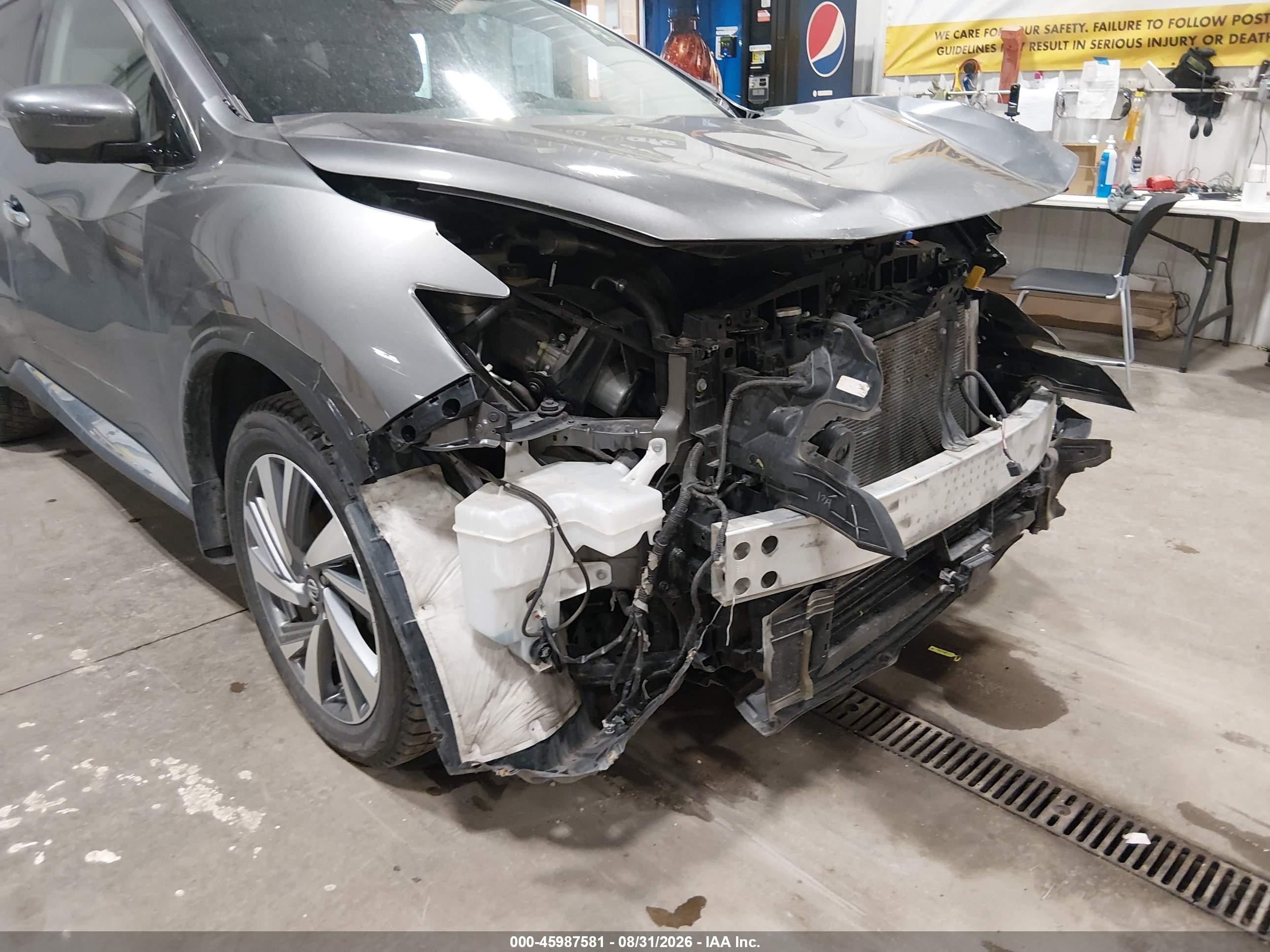 2021 Nissan Murano Sl Intelligent Awd Серый vin: 5N1AZ2CS4MC117616