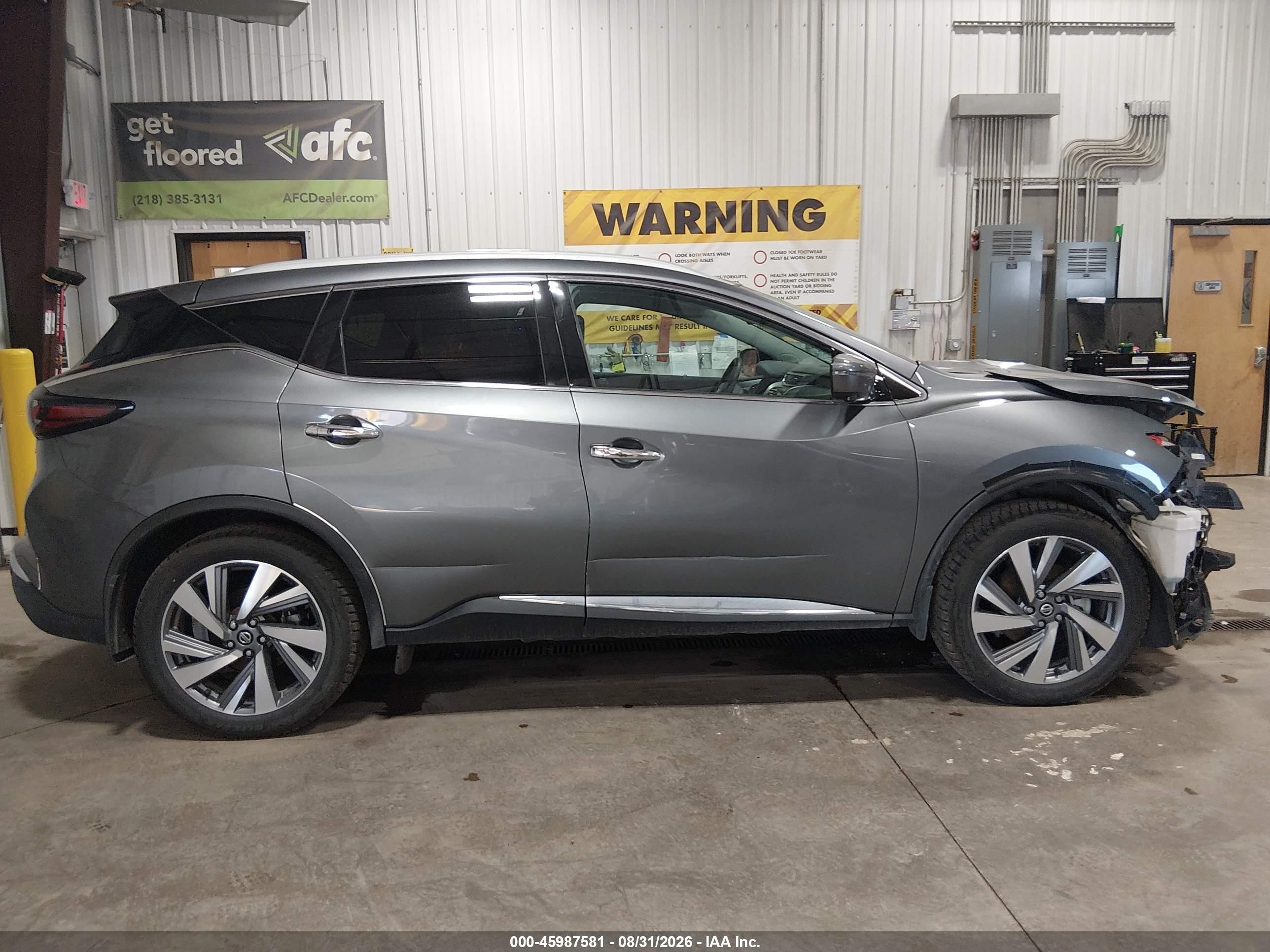 2021 Nissan Murano Sl Intelligent Awd Серый vin: 5N1AZ2CS4MC117616