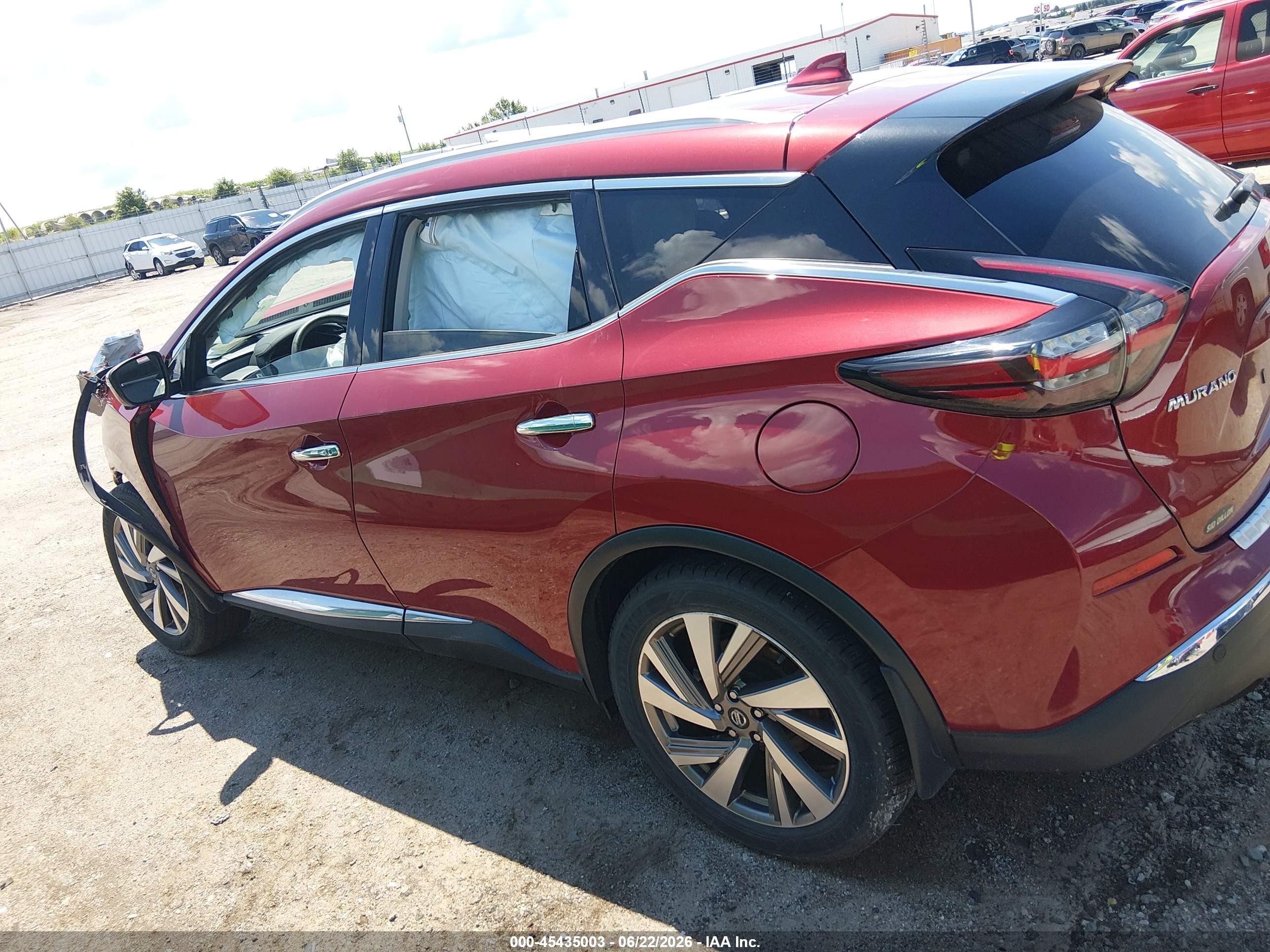 2020 Nissan Murano Sl Intelligent Awd Red vin: 5N1AZ2CSXLN126534