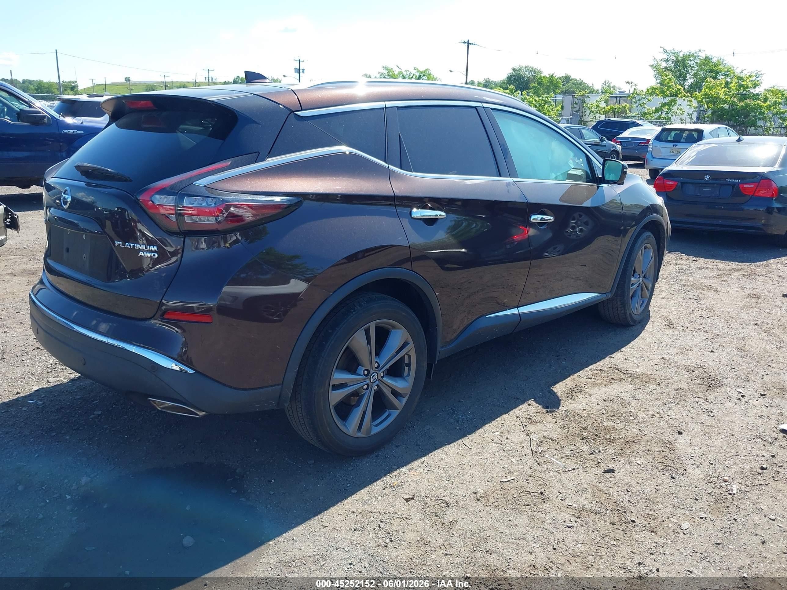 2021 Nissan Murano Platinum Intelligent Awd Burgundy vin: 5N1AZ2DS1MC111903