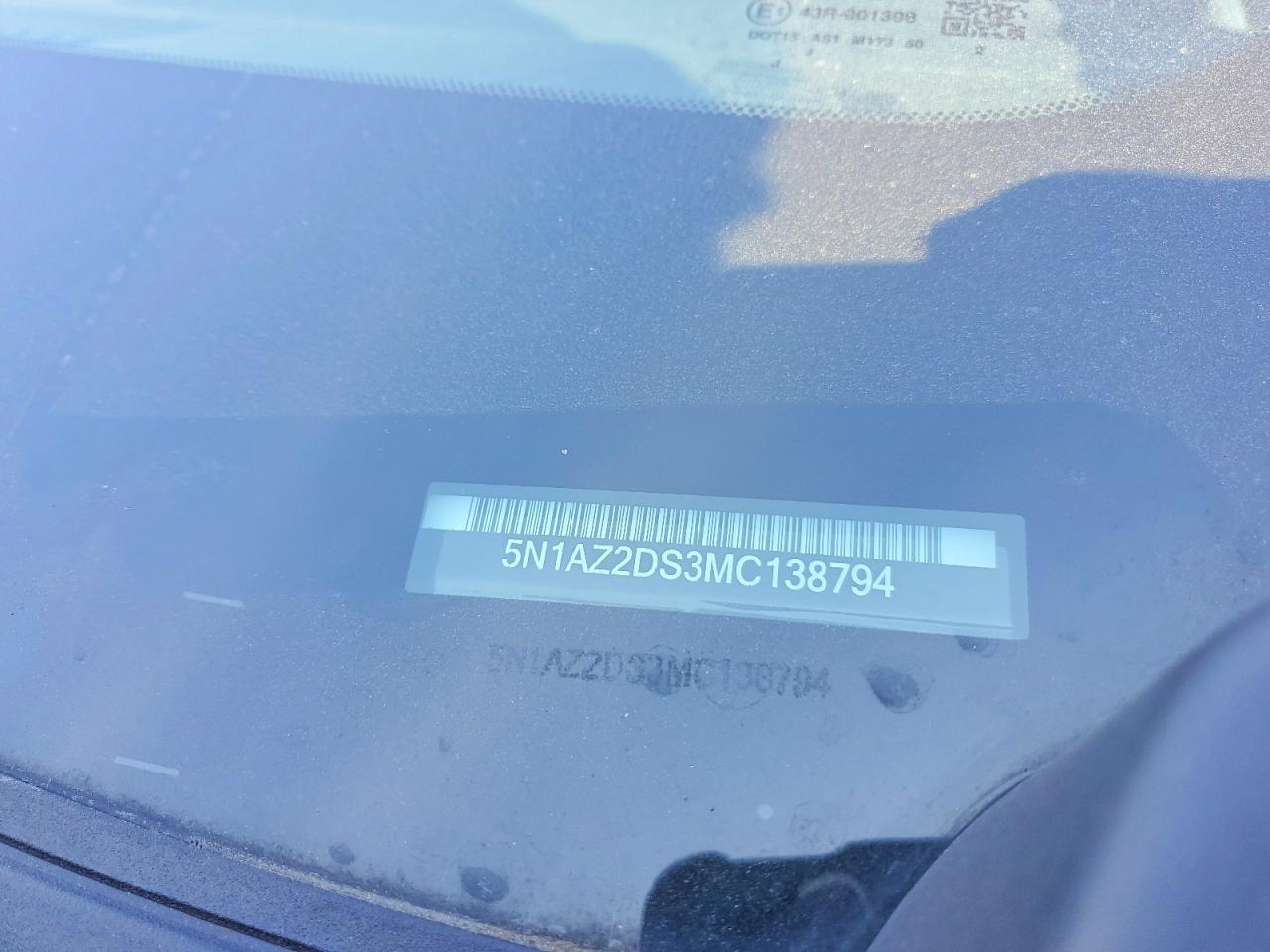 2021 Nissan Murano Platinum Black vin: 5N1AZ2DS3MC138794