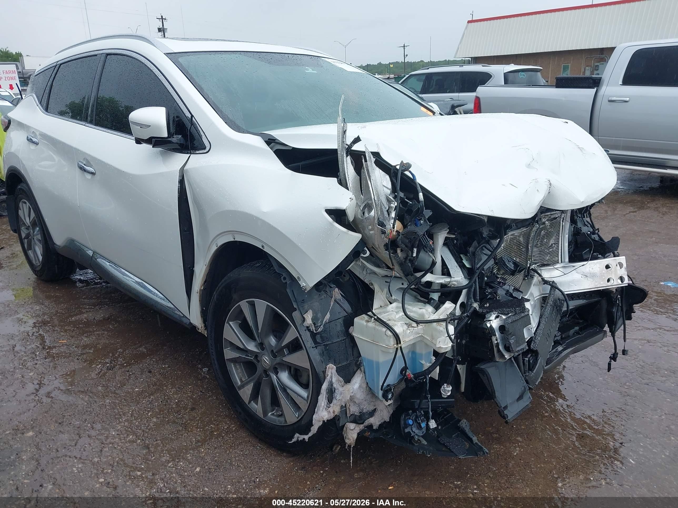 2015 Nissan Murano Sl White vin: 5N1AZ2MG0FN204821