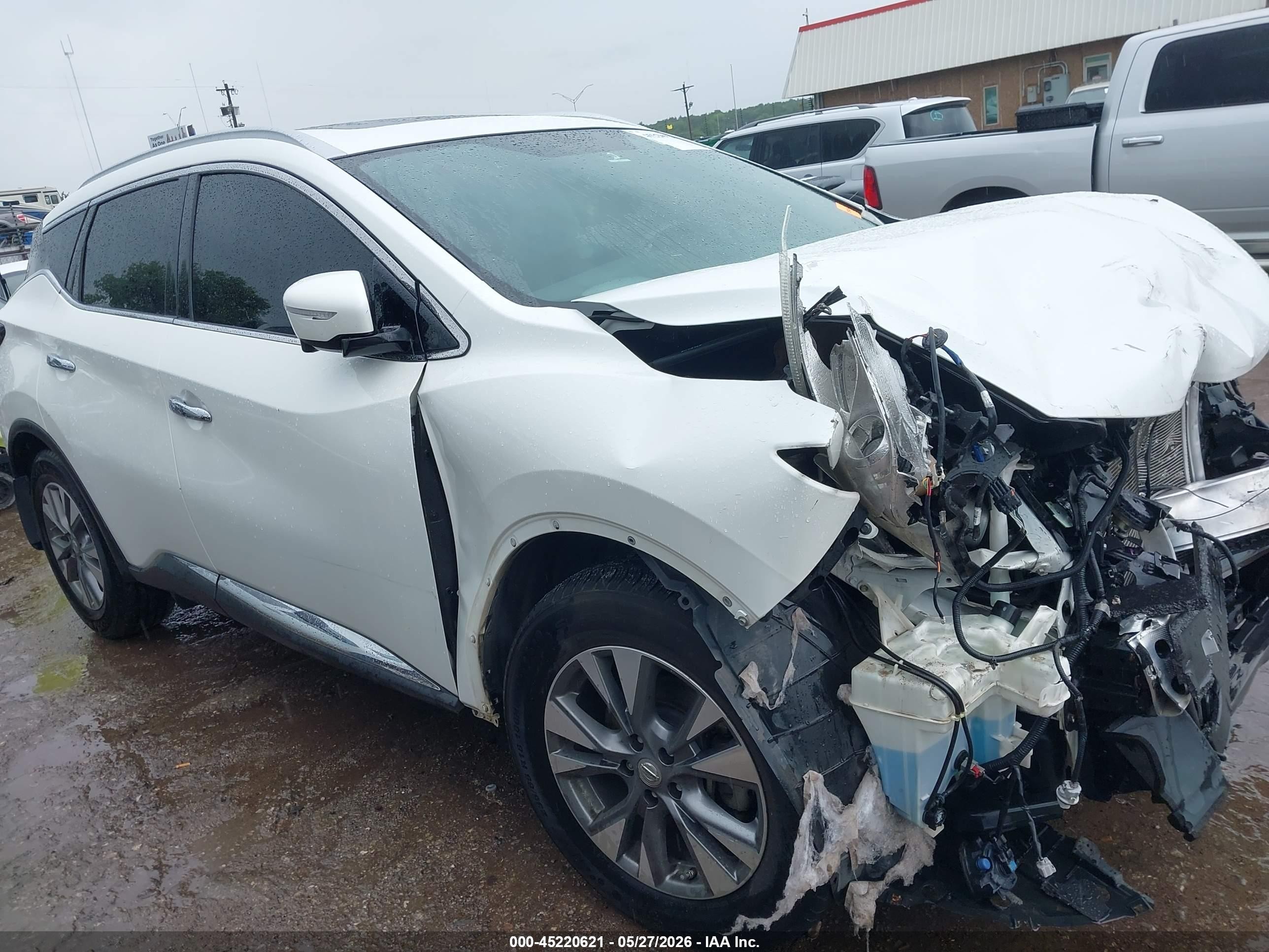 2015 Nissan Murano Sl White vin: 5N1AZ2MG0FN204821
