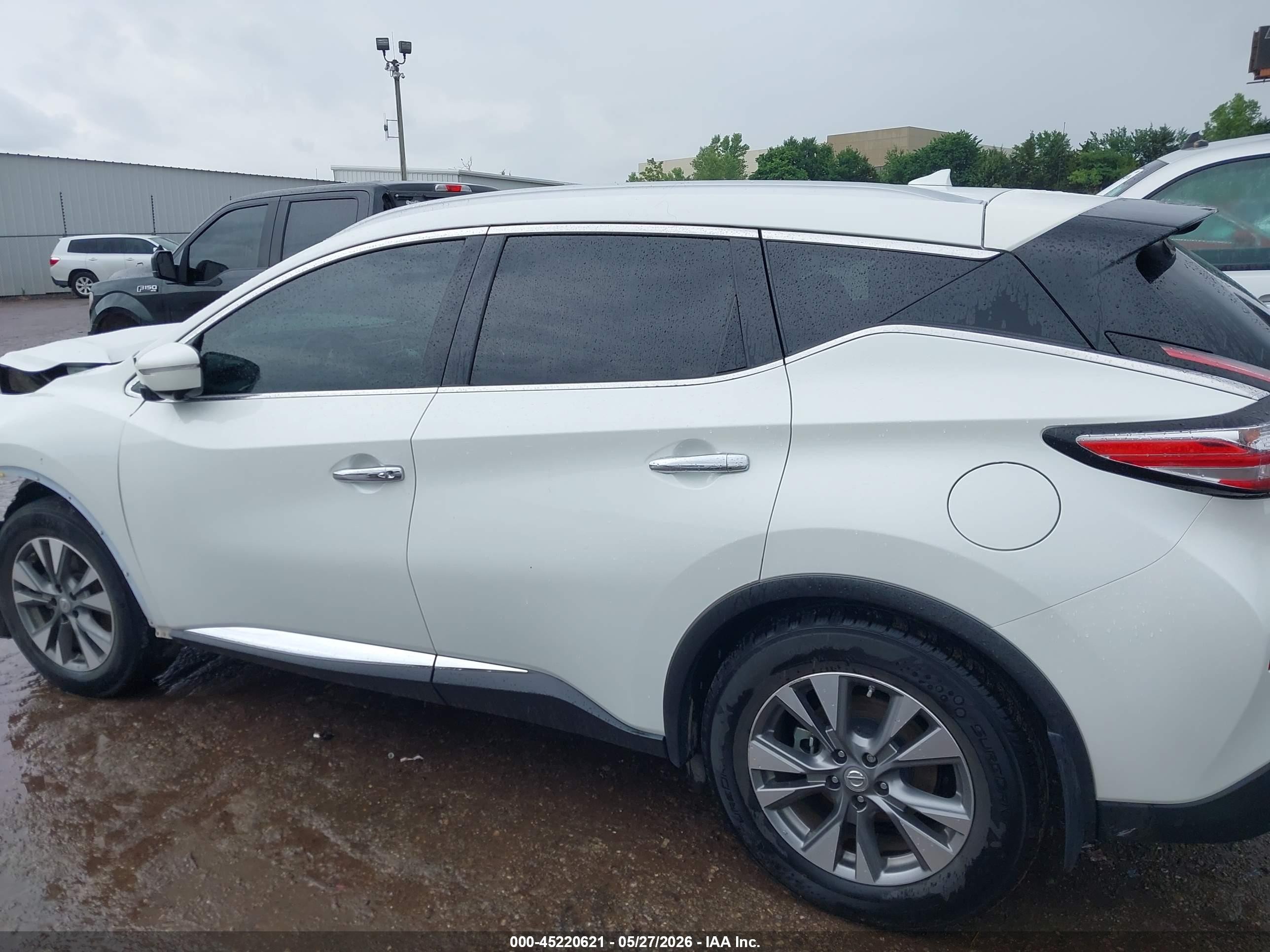 2015 Nissan Murano Sl White vin: 5N1AZ2MG0FN204821
