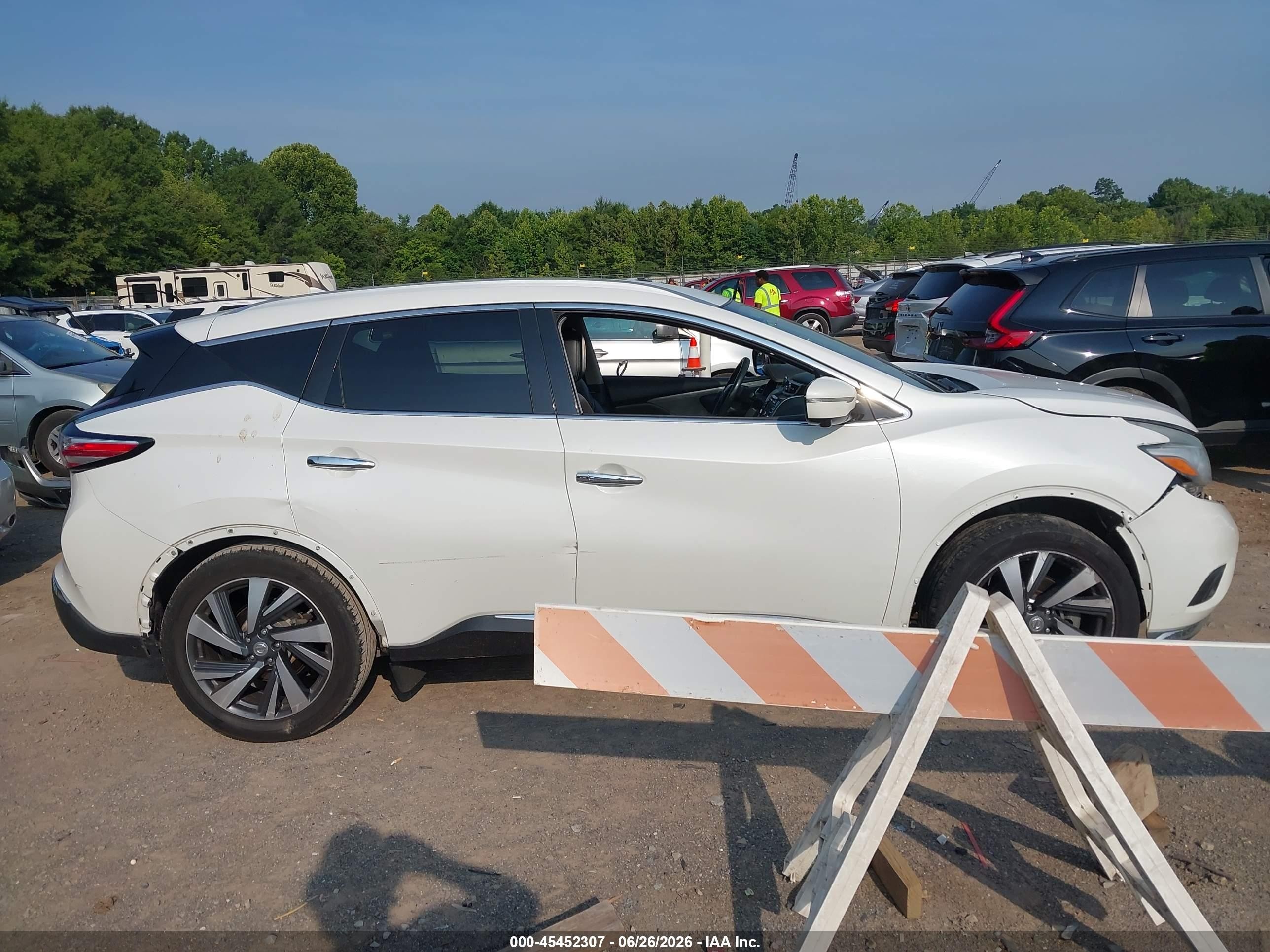 2015 Nissan Murano Platinum White vin: 5N1AZ2MG0FN206603