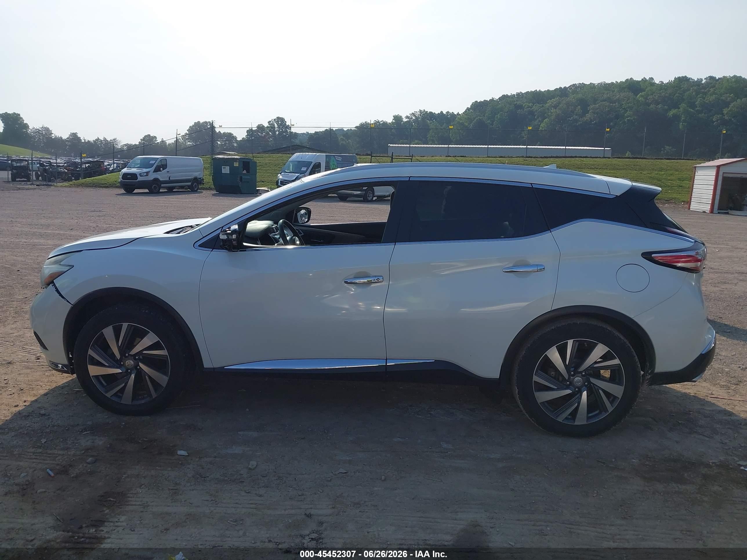 2015 Nissan Murano Platinum White vin: 5N1AZ2MG0FN206603