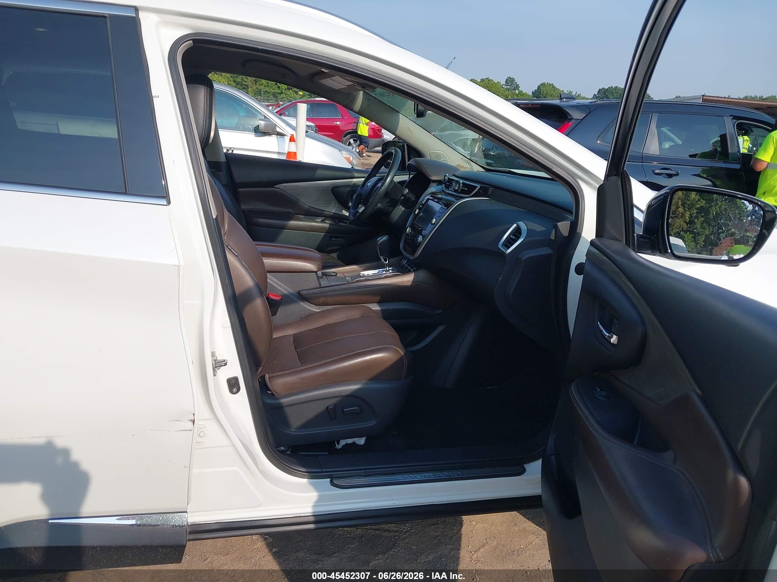 2015 Nissan Murano Platinum White vin: 5N1AZ2MG0FN206603