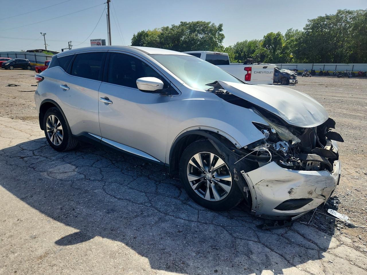 2015 Nissan Murano S Silver vin: 5N1AZ2MG0FN216502