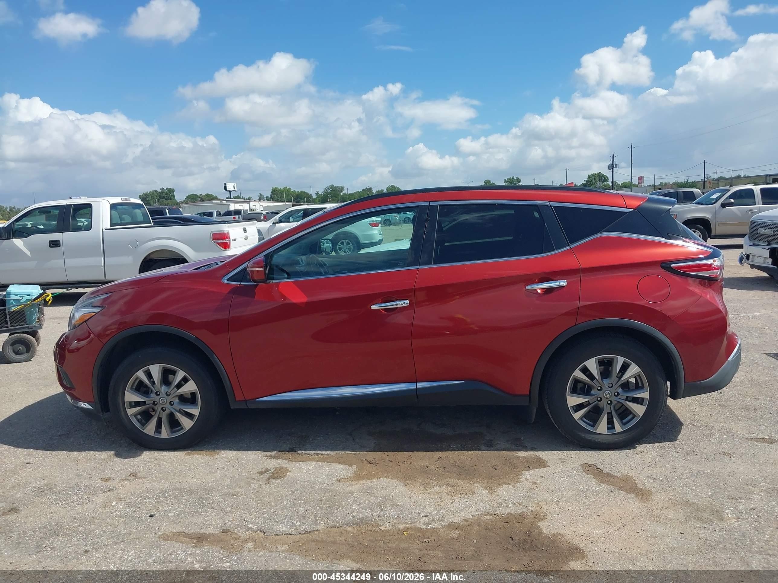 2015 Nissan Murano Sv Red vin: 5N1AZ2MG0FN243960