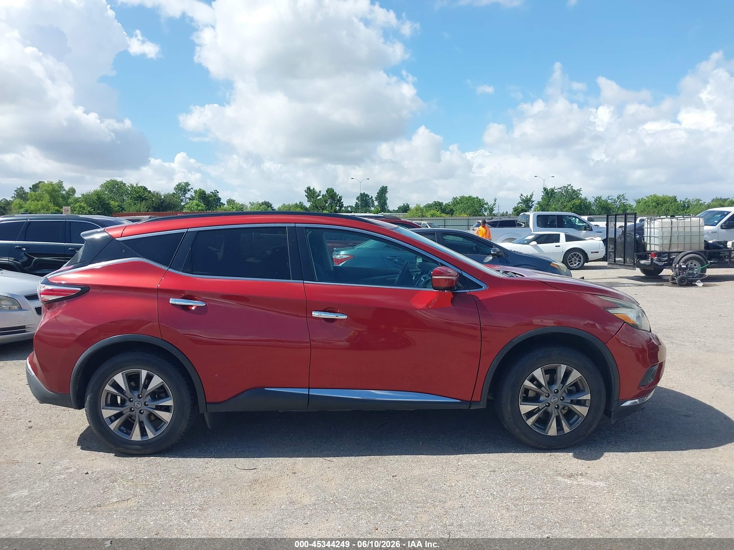 2015 Nissan Murano Sv Red vin: 5N1AZ2MG0FN243960